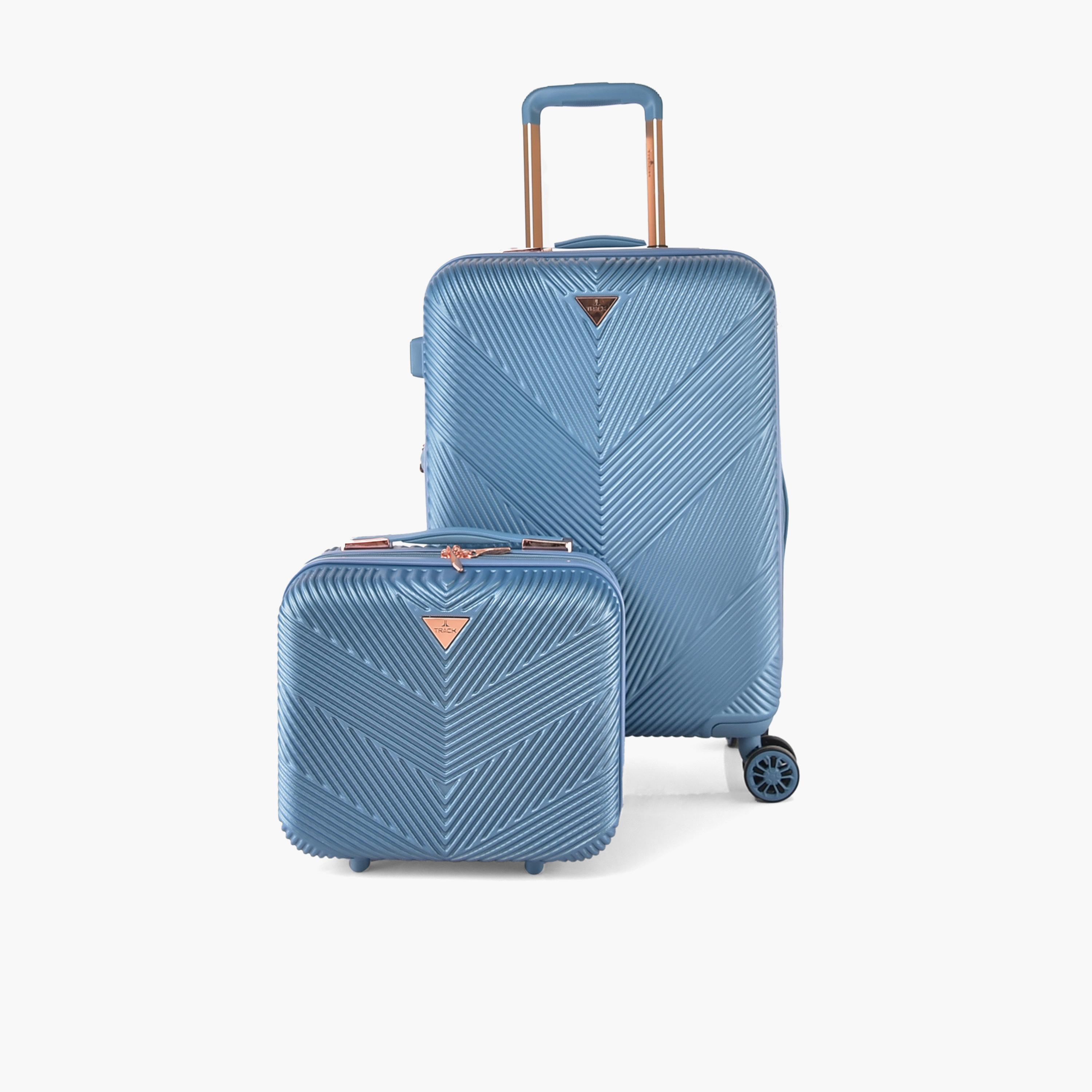 Track Set of 2 ABS Hard-Sided 4-Wheeler Spinner Trolley Bag with TSA Lock-travel-luggagesandbags-luggage-image-1