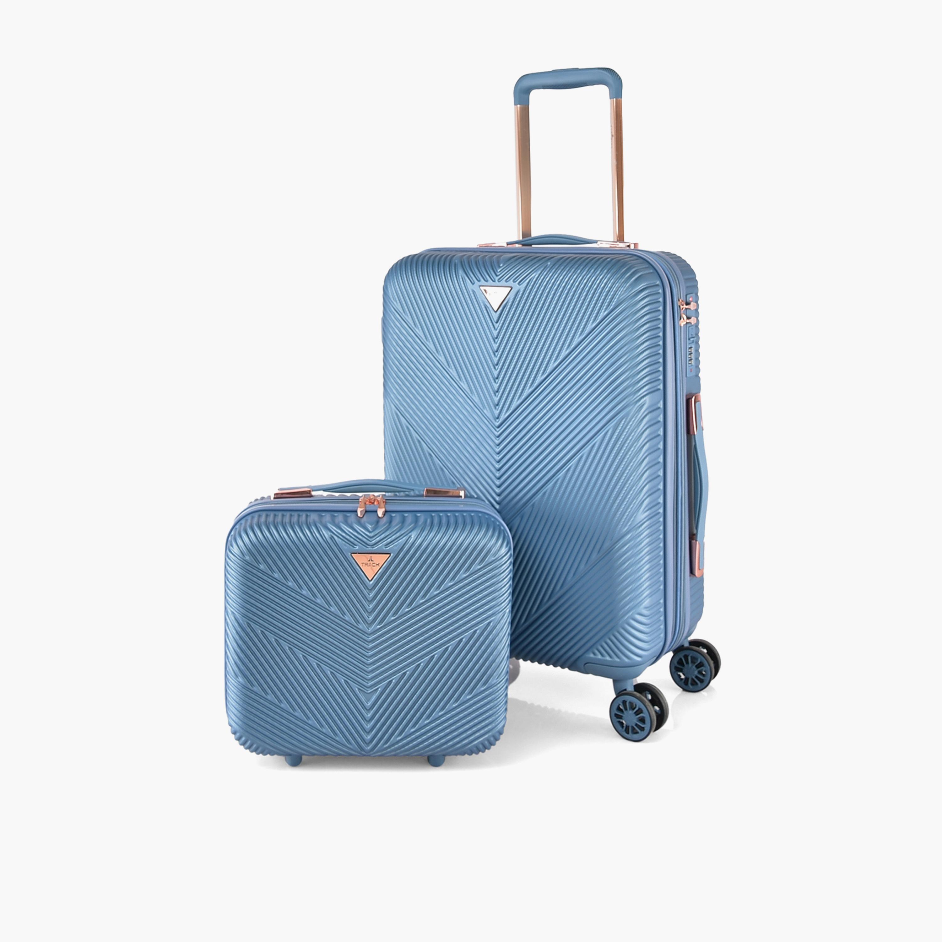 Track Set of 2 ABS Hard-Sided 4-Wheeler Spinner Trolley Bag with TSA Lock-travel-luggagesandbags-luggage-image-4