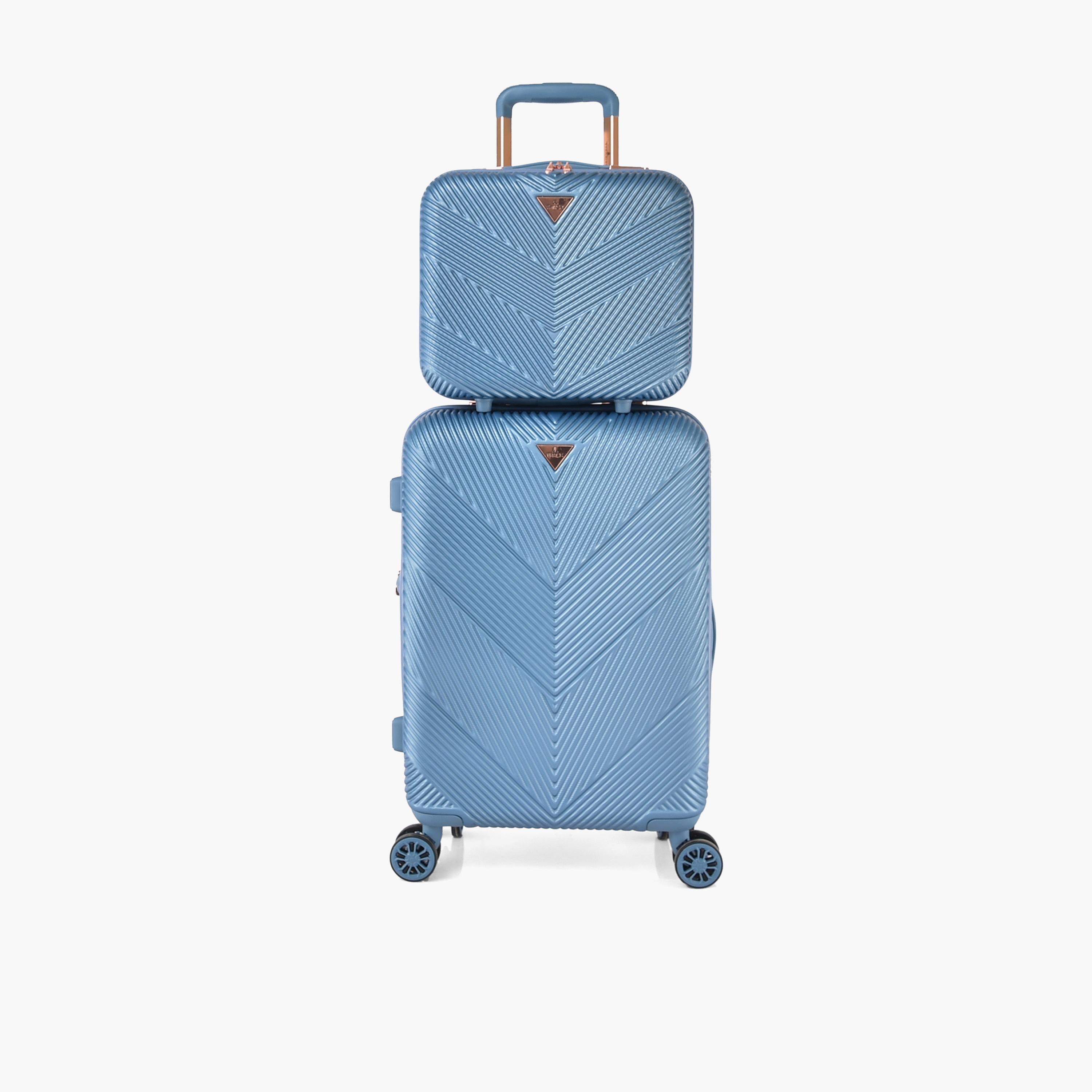 Track Set of 2 ABS Hard-Sided 4-Wheeler Spinner Trolley Bag with TSA Lock-travel-luggagesandbags-luggage-image-6