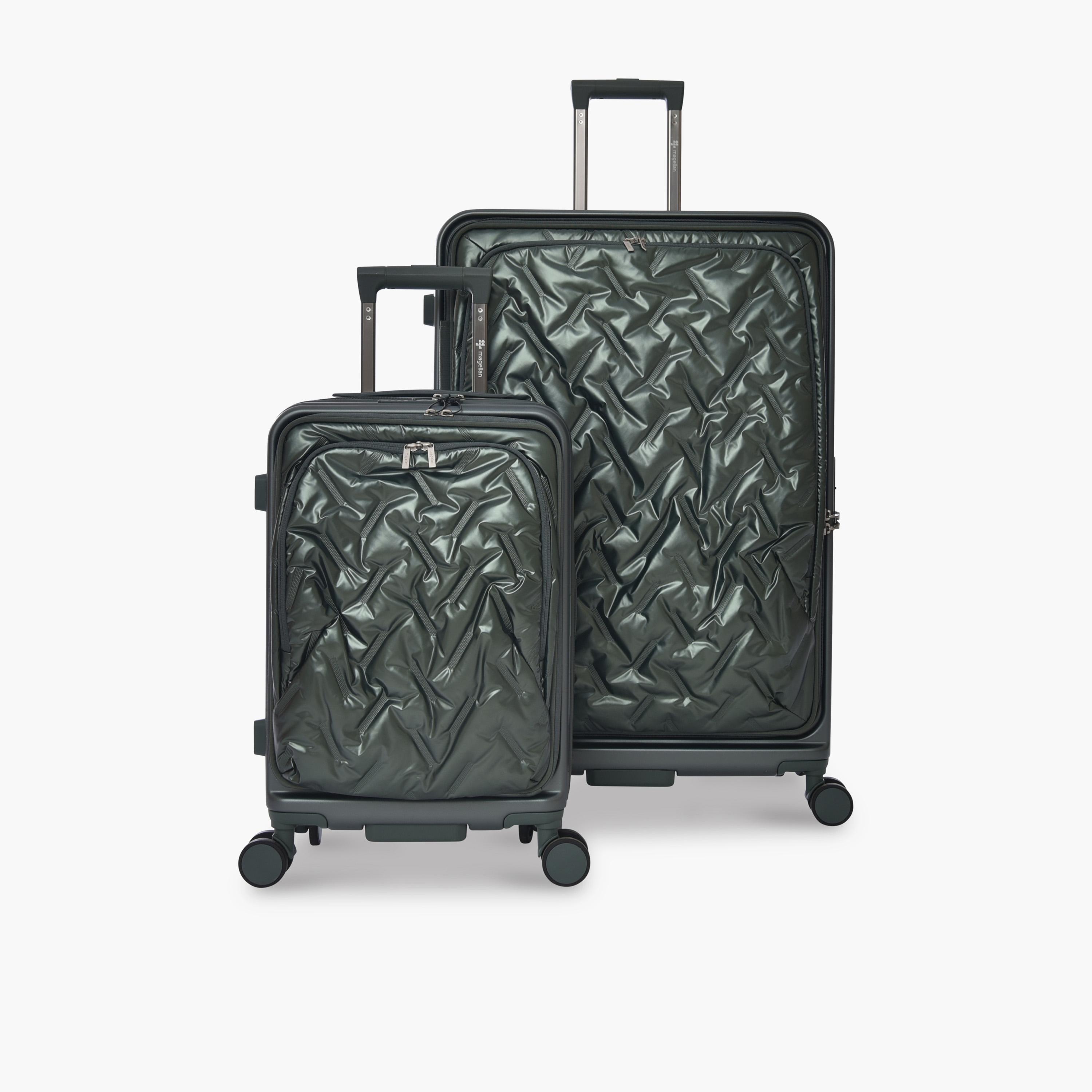 Magellan Set of 2 Polycarbonate with ABS Hard-Sided 4-Wheeler Spinner Trolley Bag with TSA Lock-travel-luggagesandbags-luggage-image-1