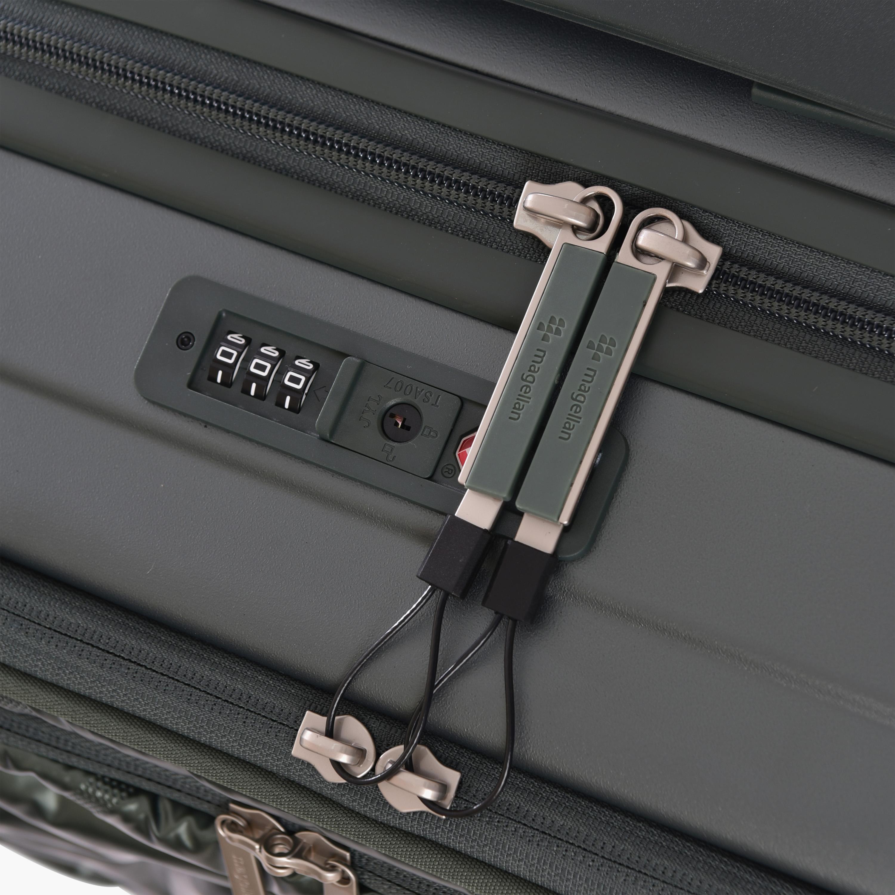 Magellan Set of 2 Polycarbonate with ABS Hard-Sided 4-Wheeler Spinner Trolley Bag with TSA Lock-travel-luggagesandbags-luggage-image-2