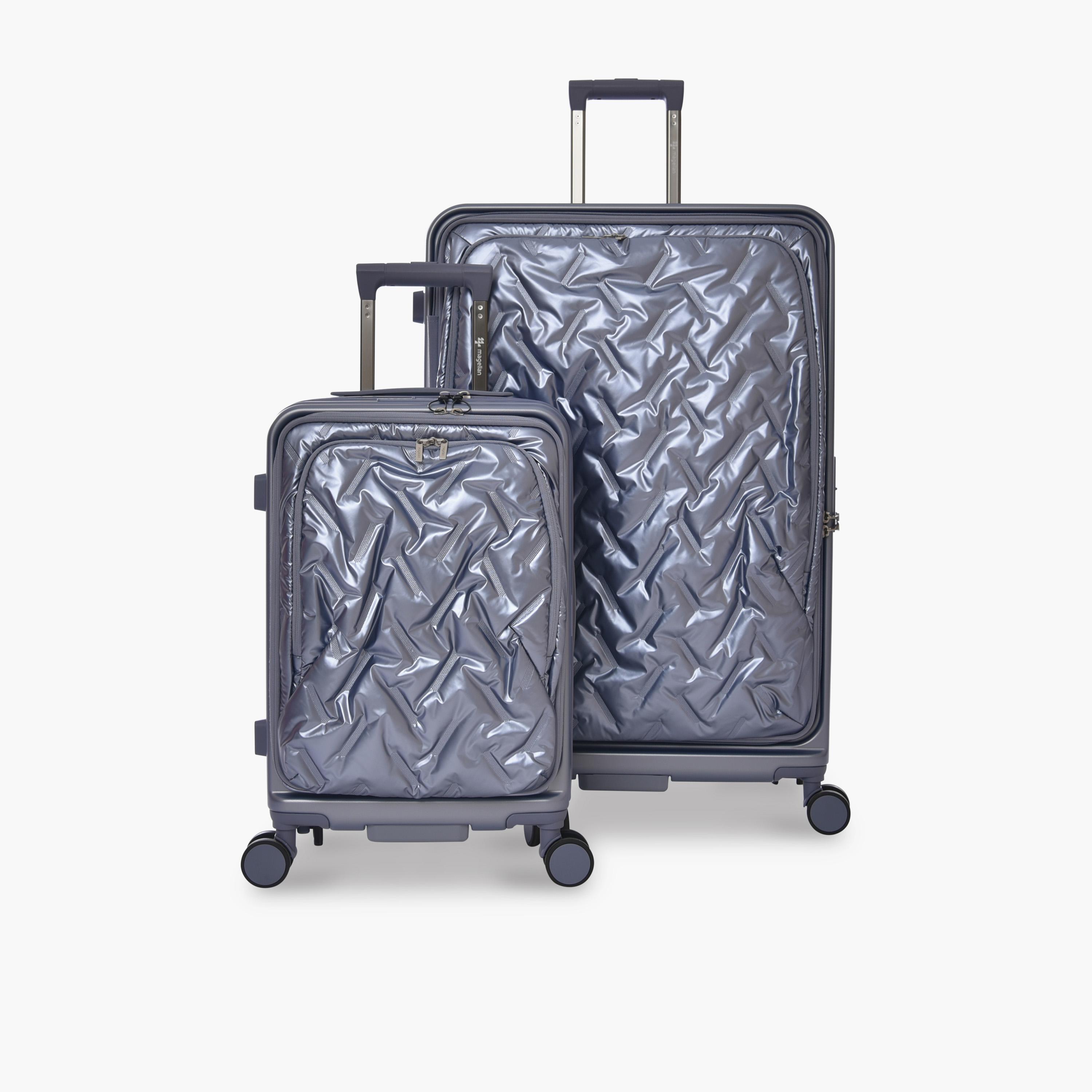 Magellan Set of 2 Polycarbonate with ABS Hard-Sided 4-Wheeler Spinner Trolley Bag with TSA Lock-travel-luggagesandbags-luggage-image-1