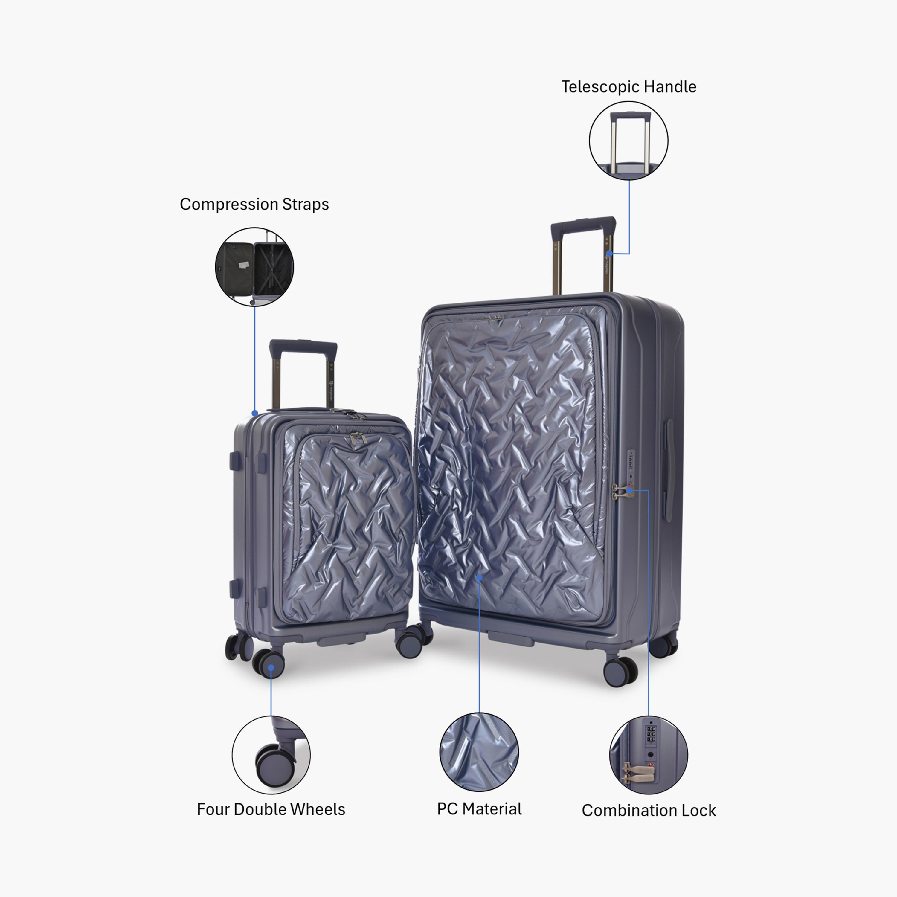 Magellan Set of 2 Polycarbonate with ABS Hard-Sided 4-Wheeler Spinner Trolley Bag with TSA Lock-travel-luggagesandbags-luggage-image-2