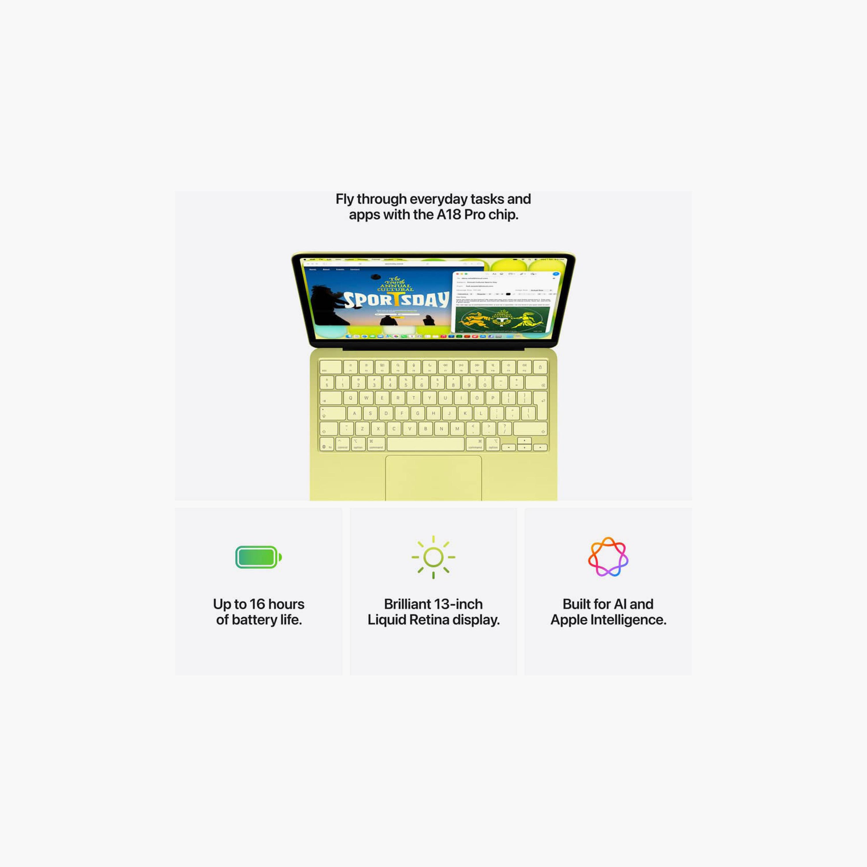 Apple 13-inch MacBook Neo: A18 Pro chip with 6‑core CPU and 5‑core GPU 8GB+256GB SSD - EN Keyboard-electronics-laptops-image-17