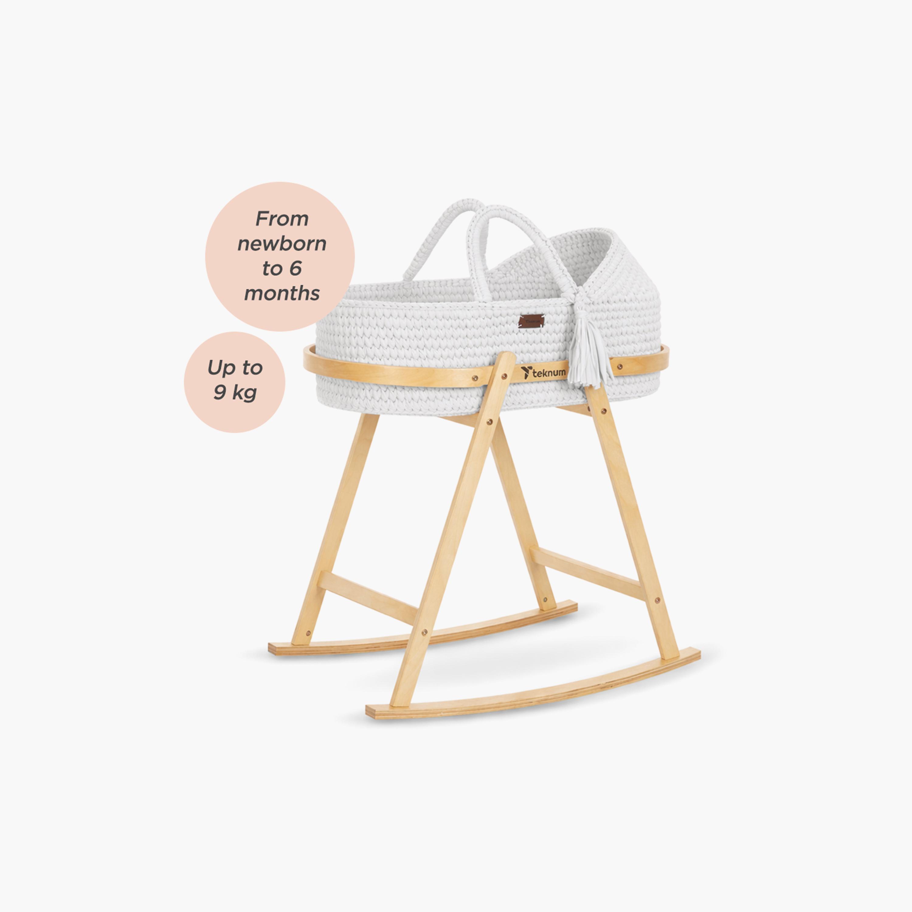 Teknum Moses Rope Basket with Stand-baby-nursery-furniture-mosesbaskets-image-7