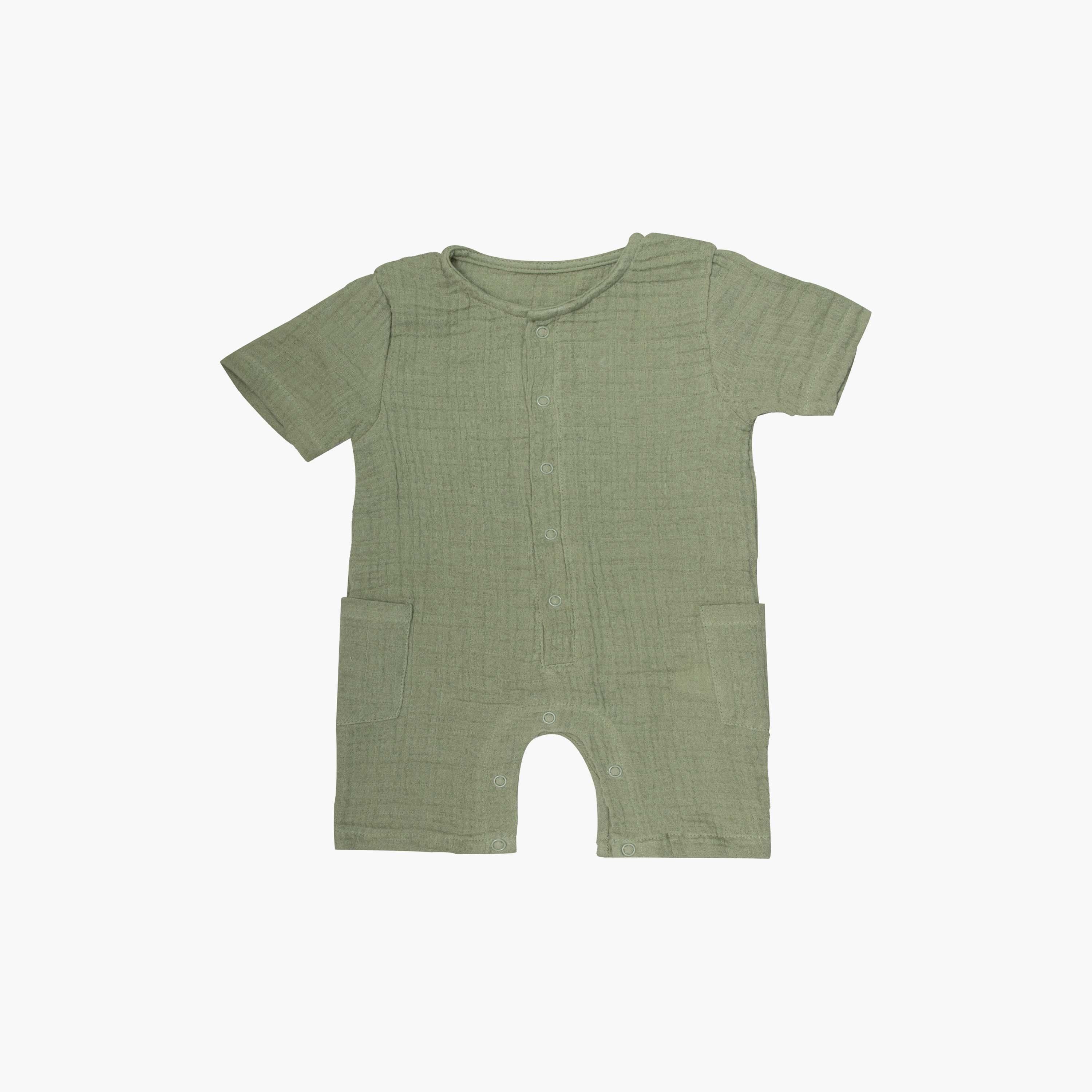 Moon Organic Crinkle Short Sleeves Muslin Romper-boys-clothing-rompersanddungarees-image-1