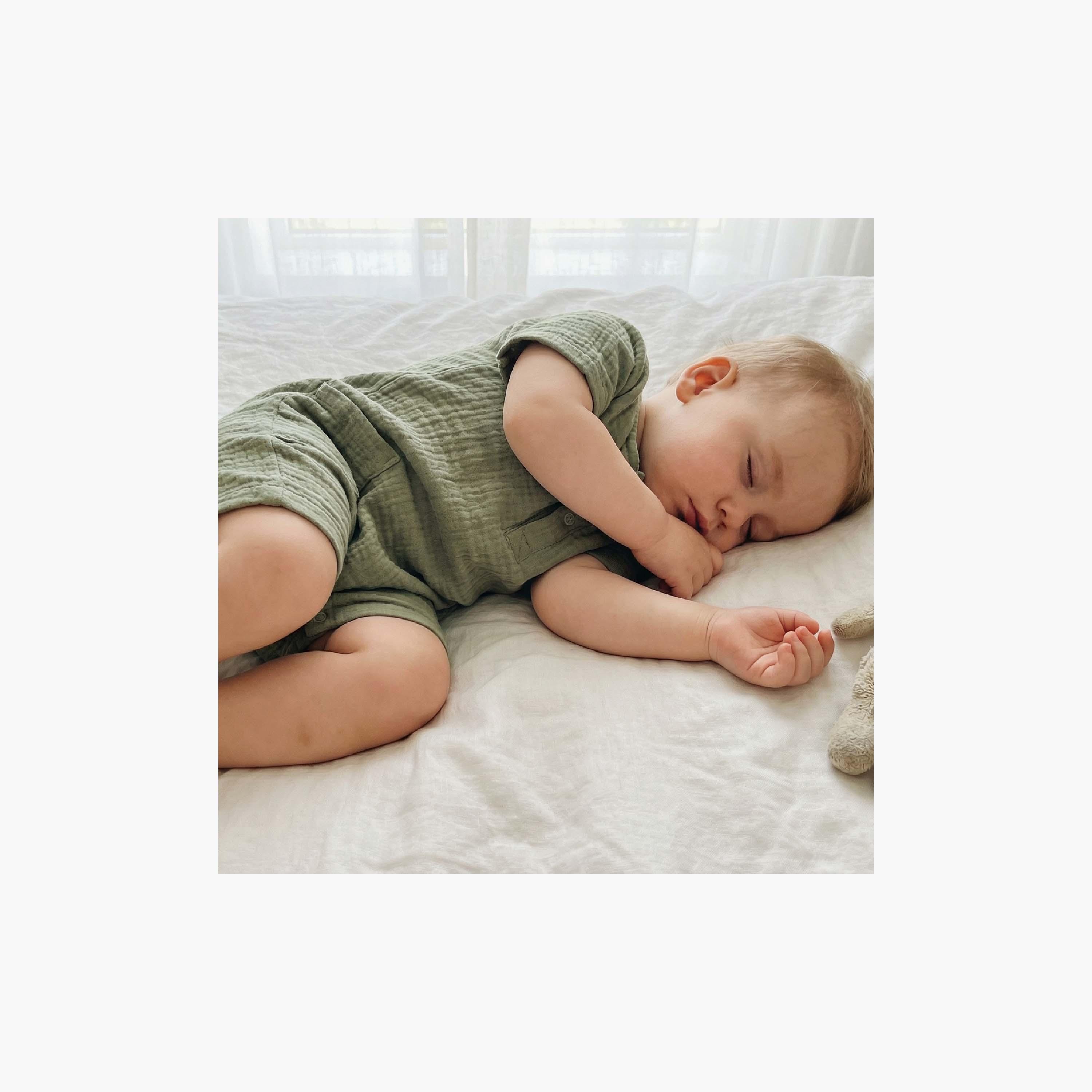 Moon Organic Crinkle Short Sleeves Muslin Romper-boys-clothing-rompersanddungarees-image-2