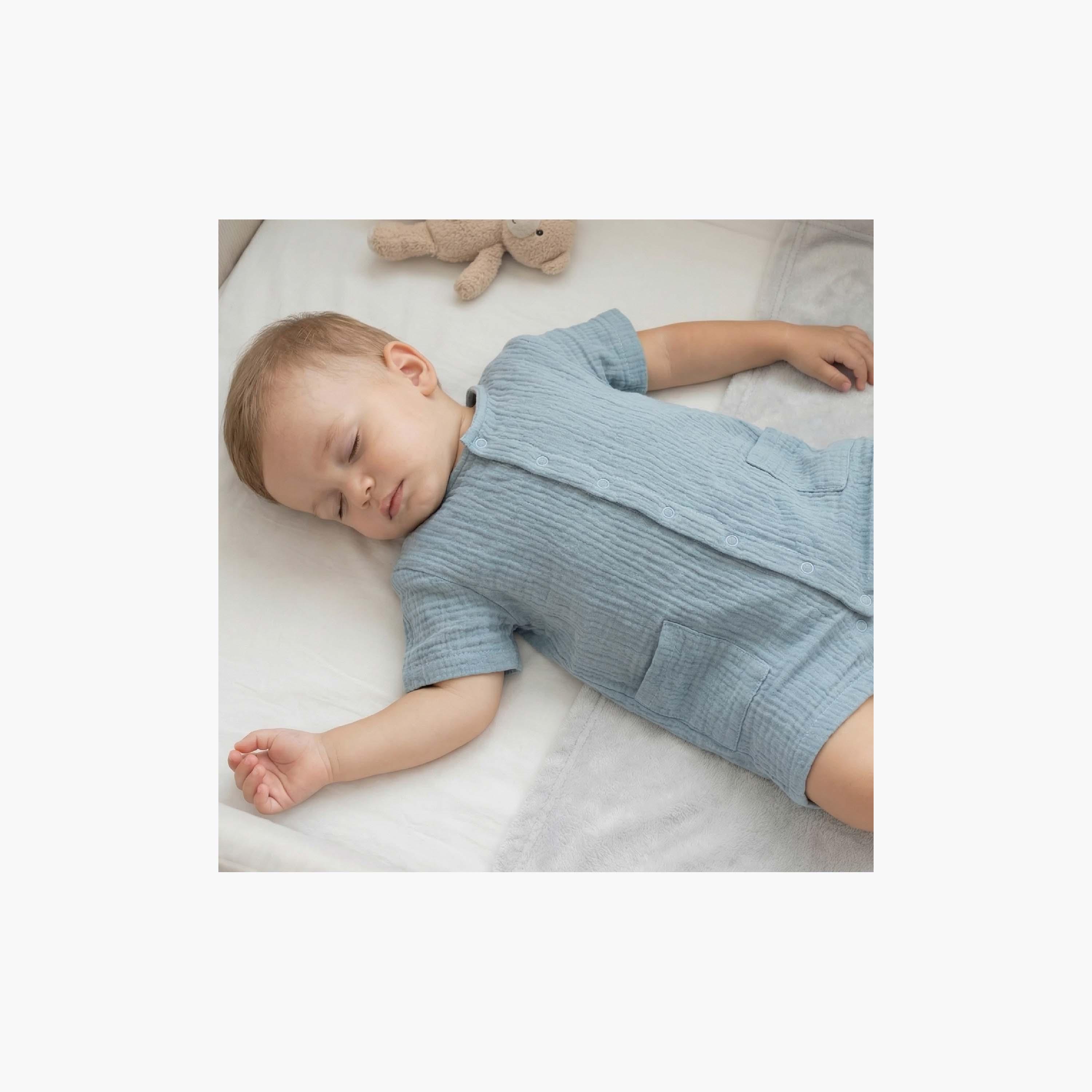Moon Organic Crinkle Short Sleeves Muslin Romper-boys-clothing-rompersanddungarees-image-2