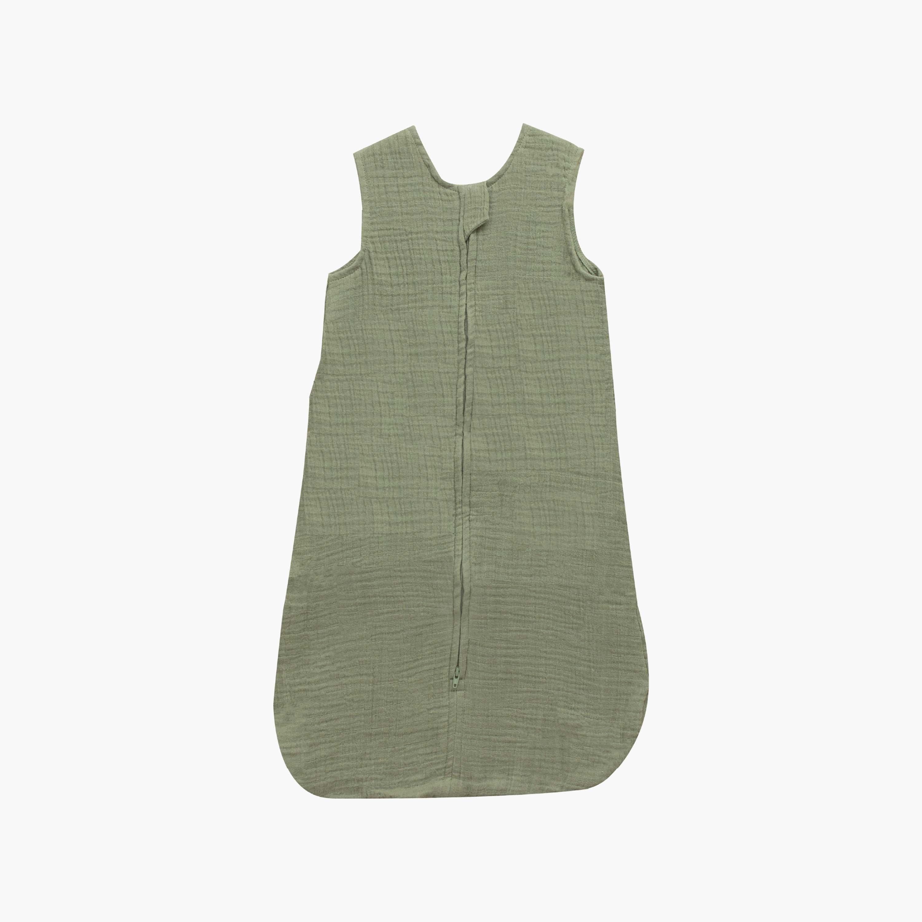 Moon Organic Crinkle Muslin Sleeveless Sleep Sack - 2.5 Tog - Green-baby-nursery-blanketsandswaddles-swaddlesandsleepingbags-image-1