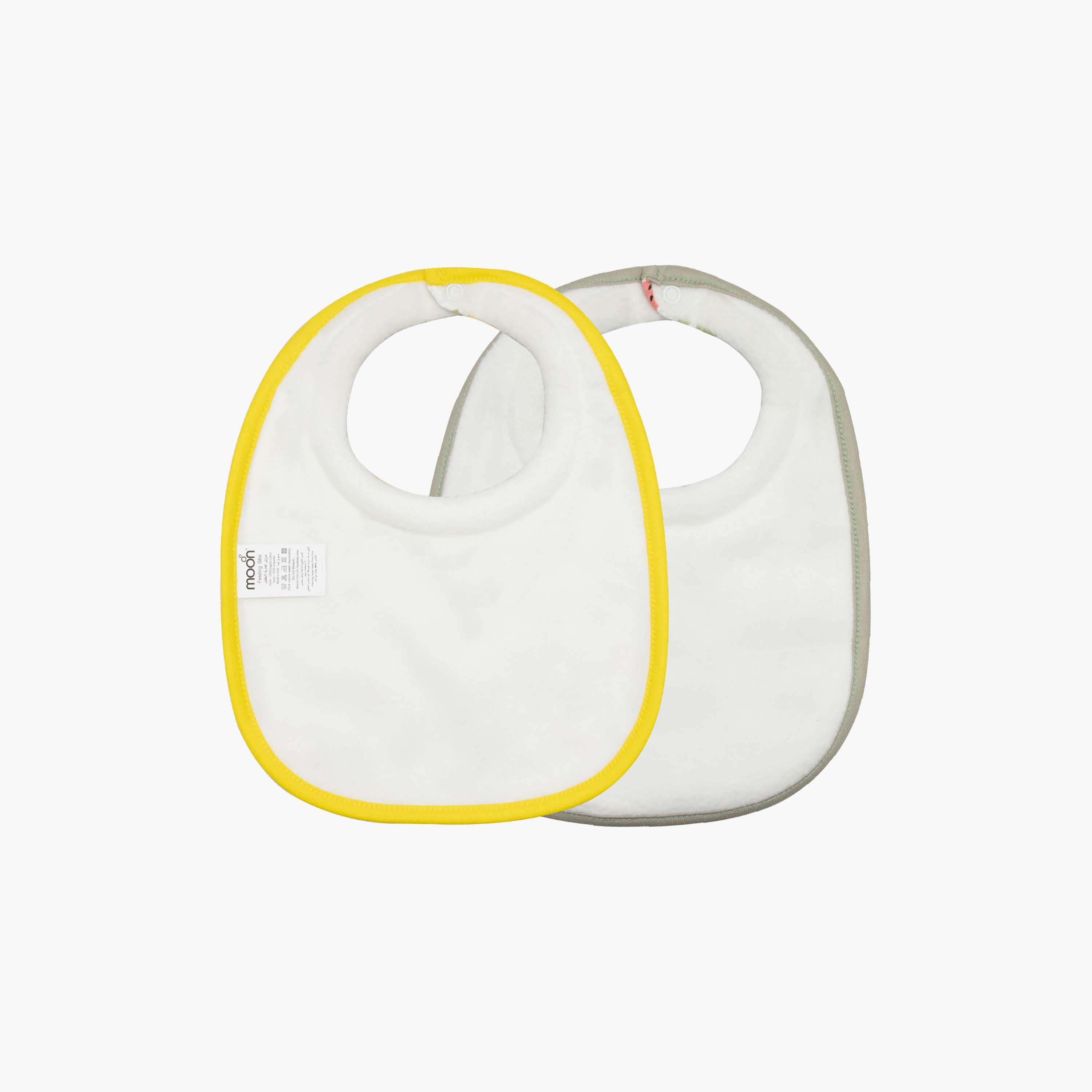 مرايل (صدريات) أطفال عضوية قطعتين من مون-baby-feeding-bibs-image-2