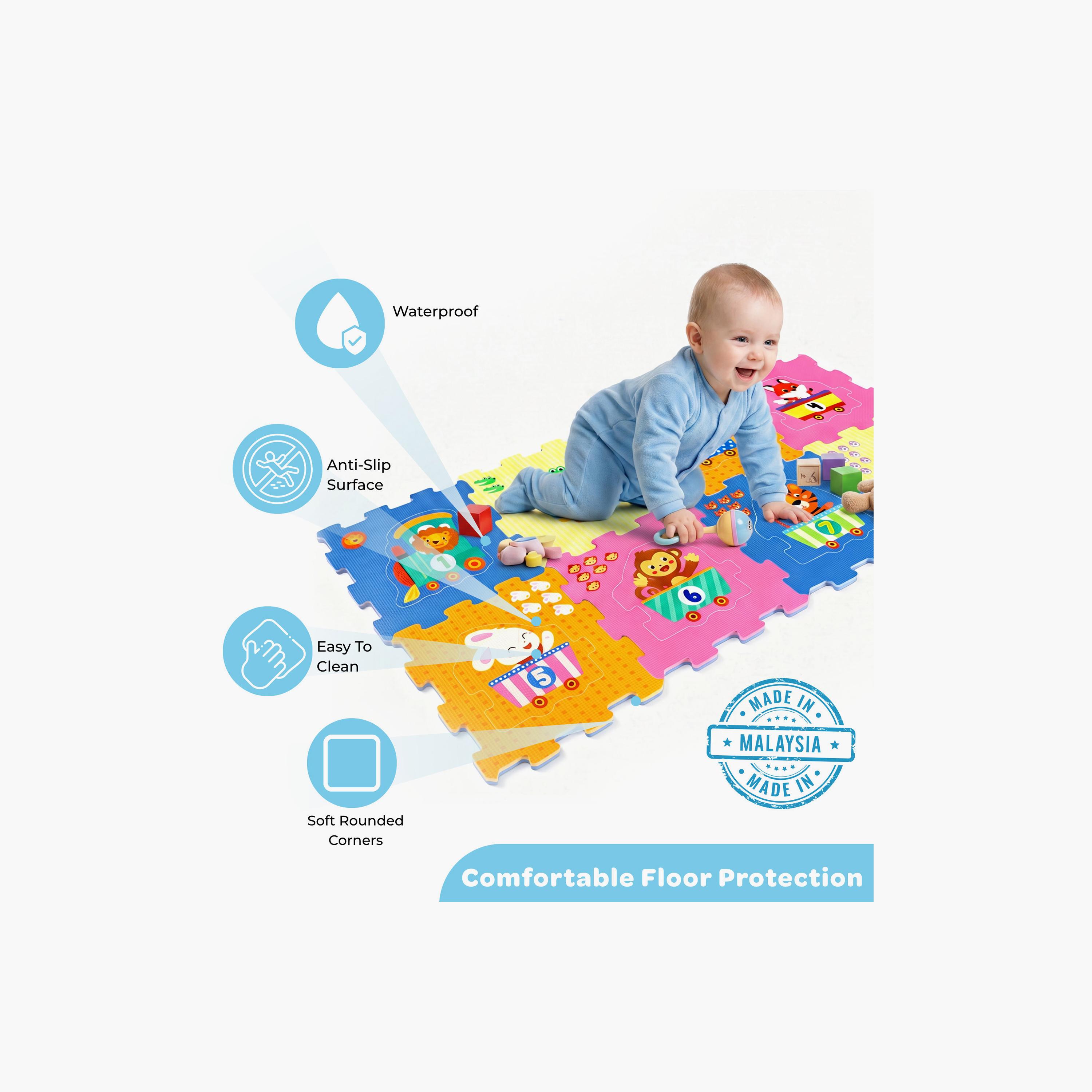 Moon 16-Piece Safari Playmat Train Puzzle with Numbers & Animals-baby-infantactivity-playpensandplaymats-image-3