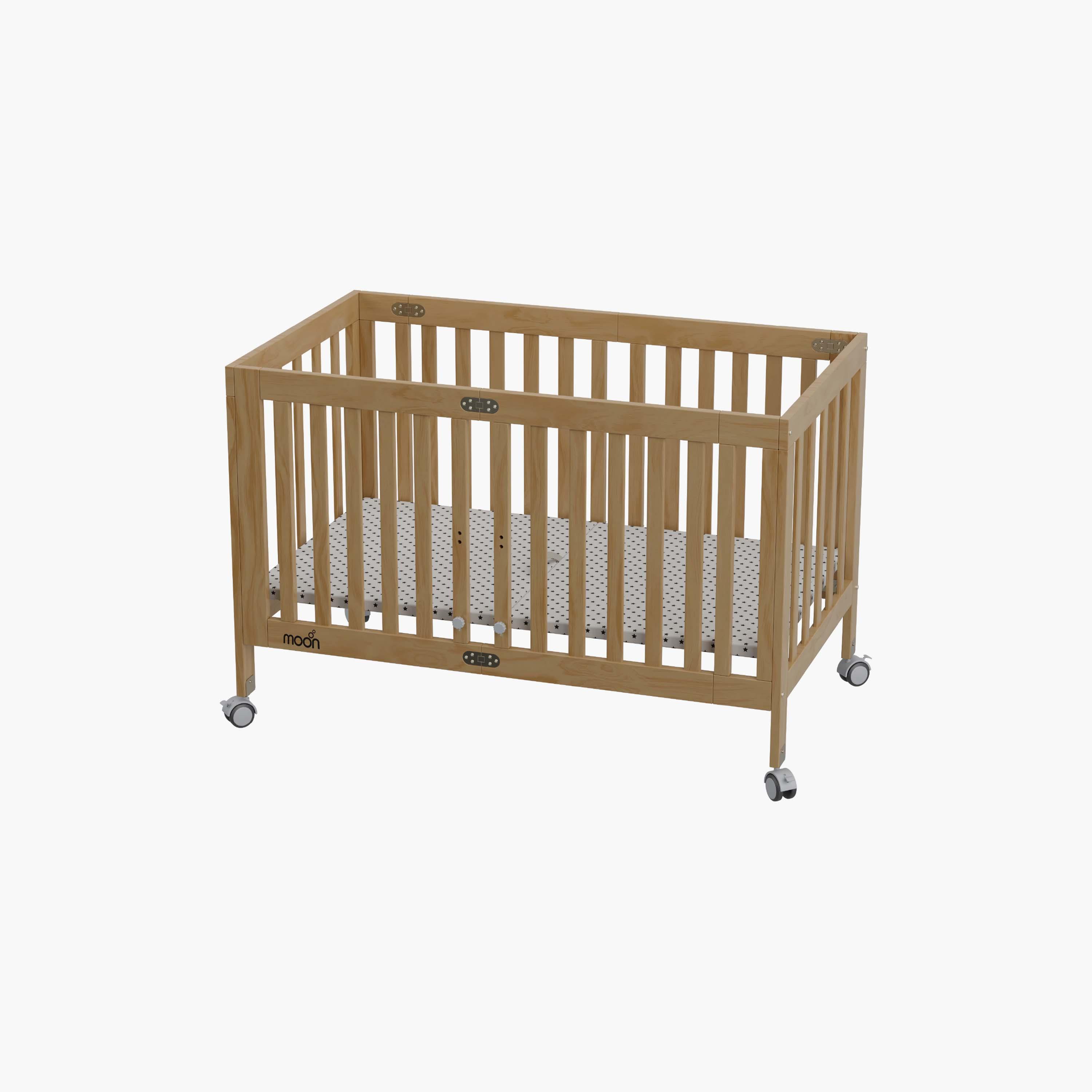 Moon Wooden Snug fold Foldable Crib-baby-nursery-furniture-cribsandbeds-babycribs-image-3