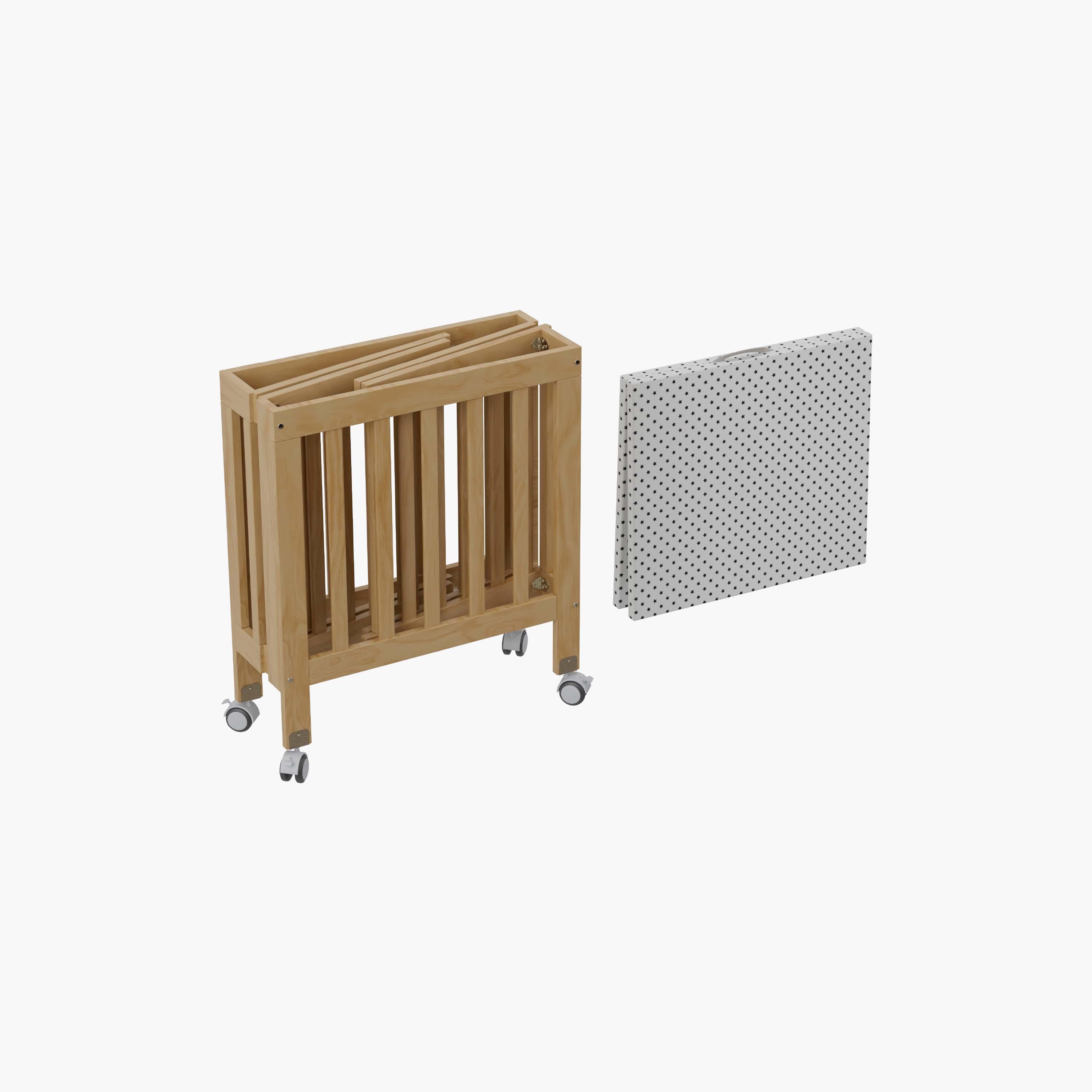 Moon Wooden Snug fold Foldable Crib-baby-nursery-furniture-cribsandbeds-babycribs-image-4