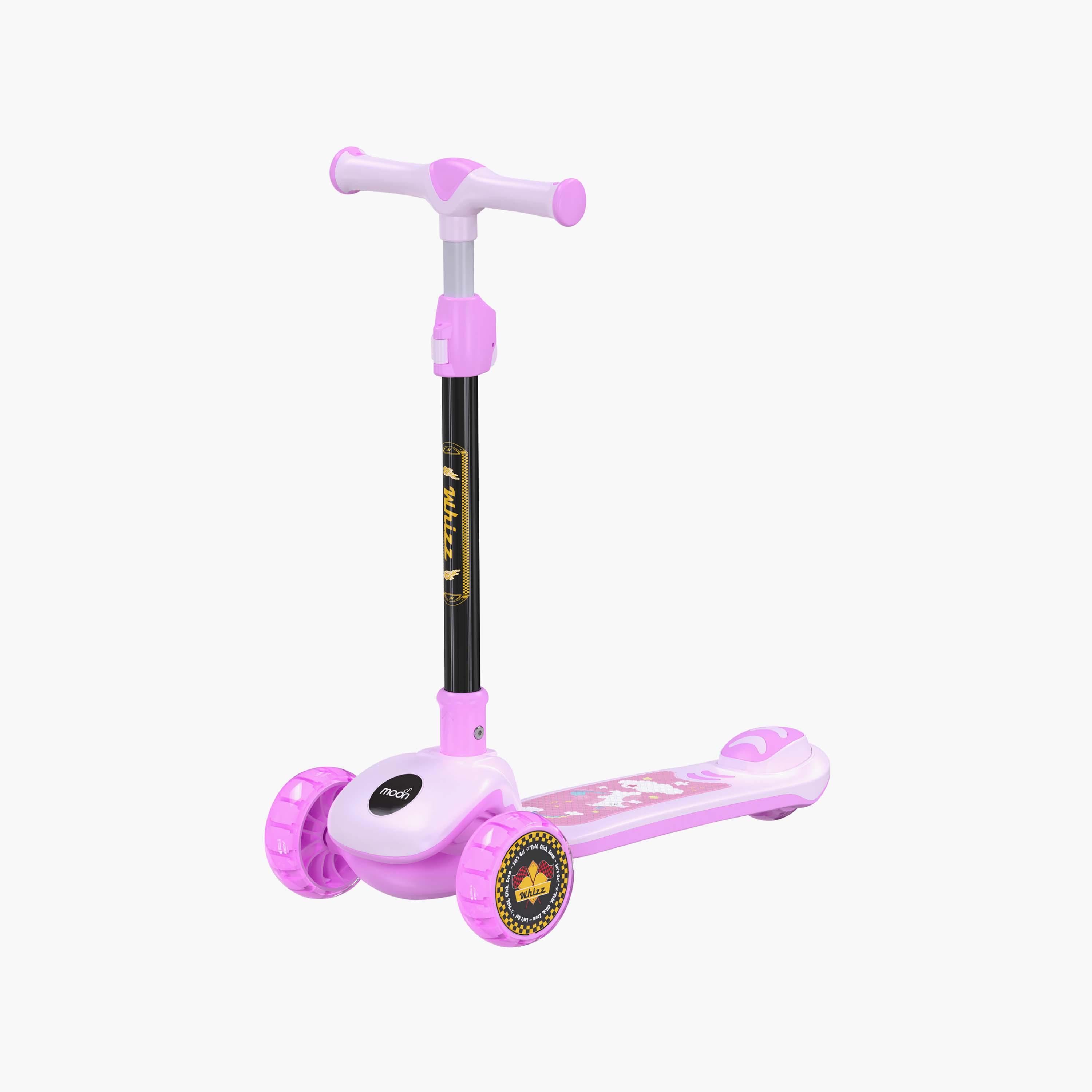 Moon 3-Wheel Foldable Scooter with Adjustable Height - Pink-toys-outdoor-scooters-image-1