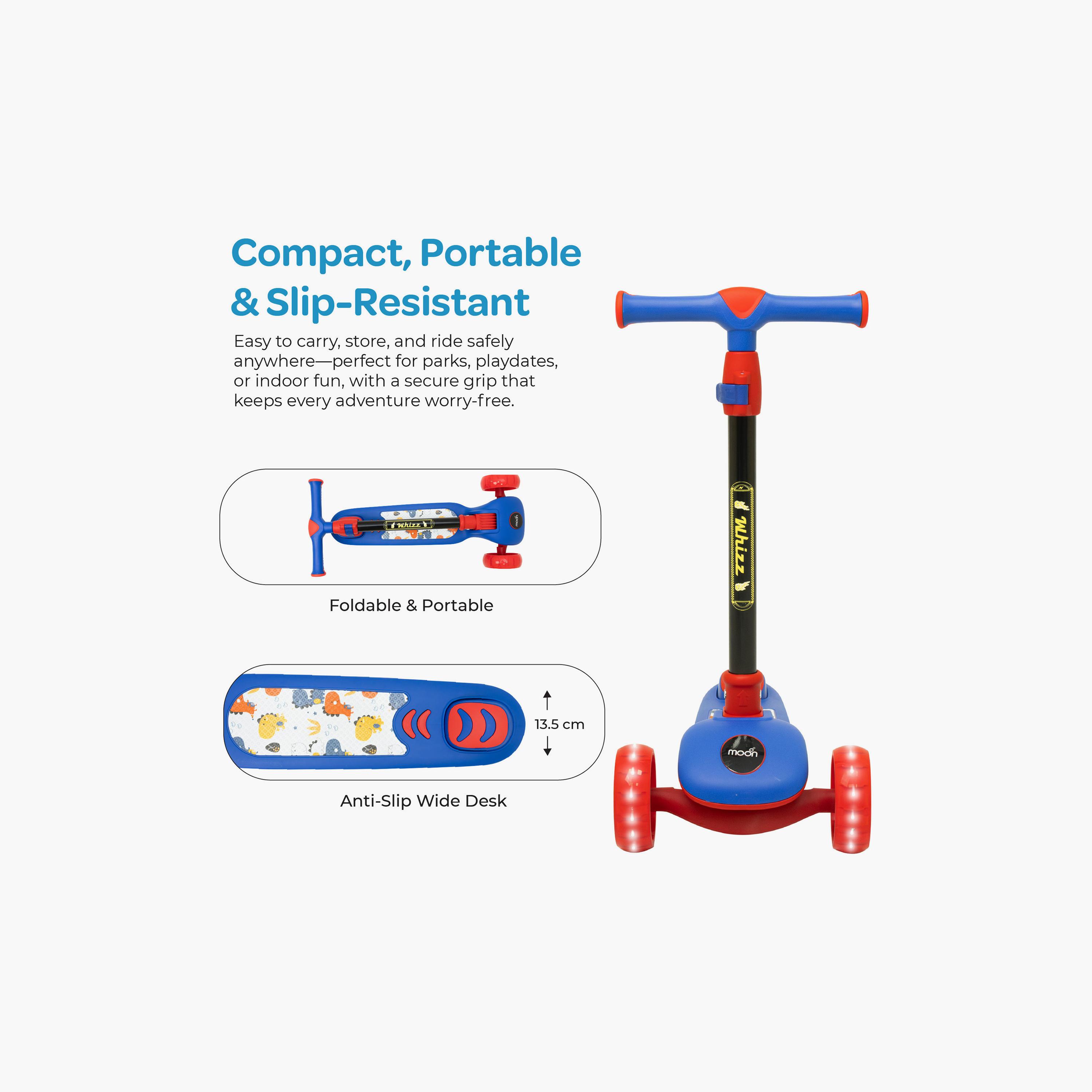 Moon 3-Wheel Foldable Scooter with Adjustable Height - Red-toys-outdoor-scooters-image-3