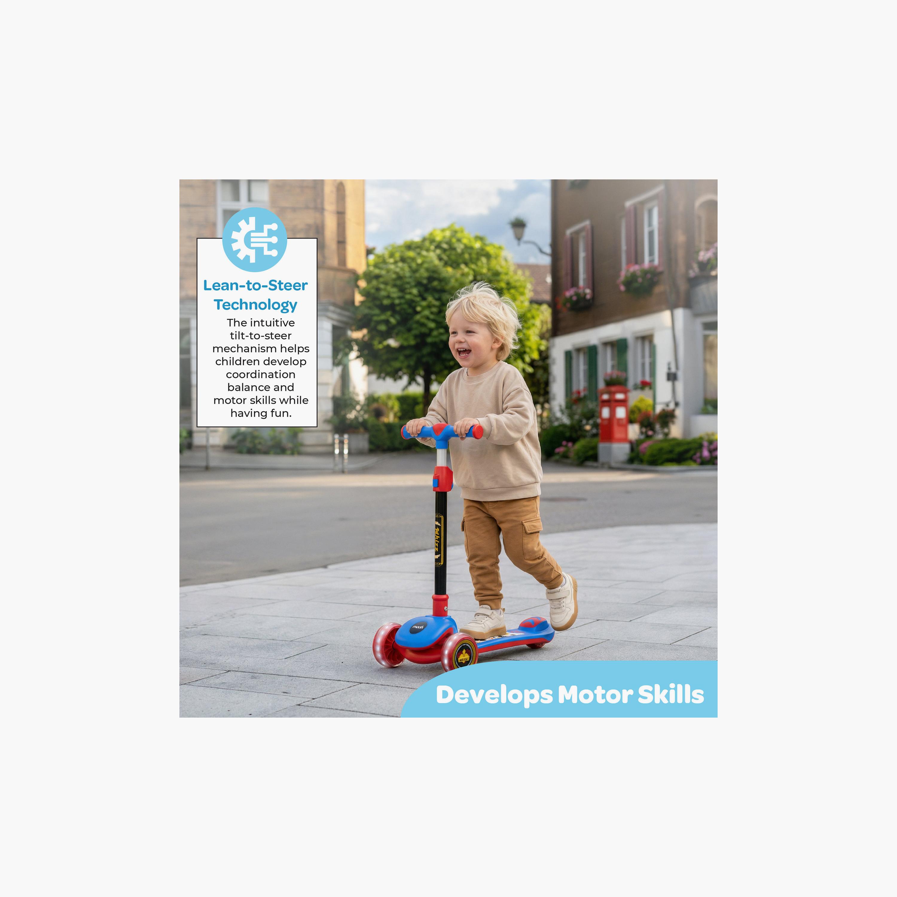 Moon 3-Wheel Foldable Scooter with Adjustable Height - Red-toys-outdoor-scooters-image-5