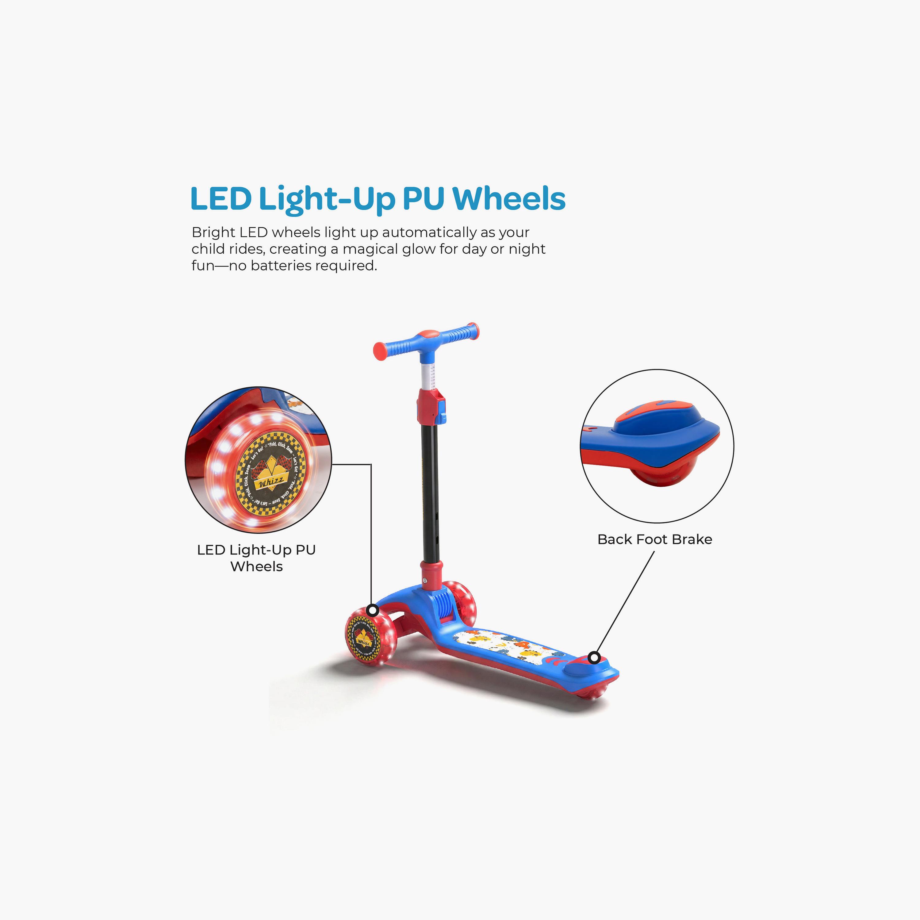 Moon 3-Wheel Foldable Scooter with Adjustable Height - Red-toys-outdoor-scooters-image-8