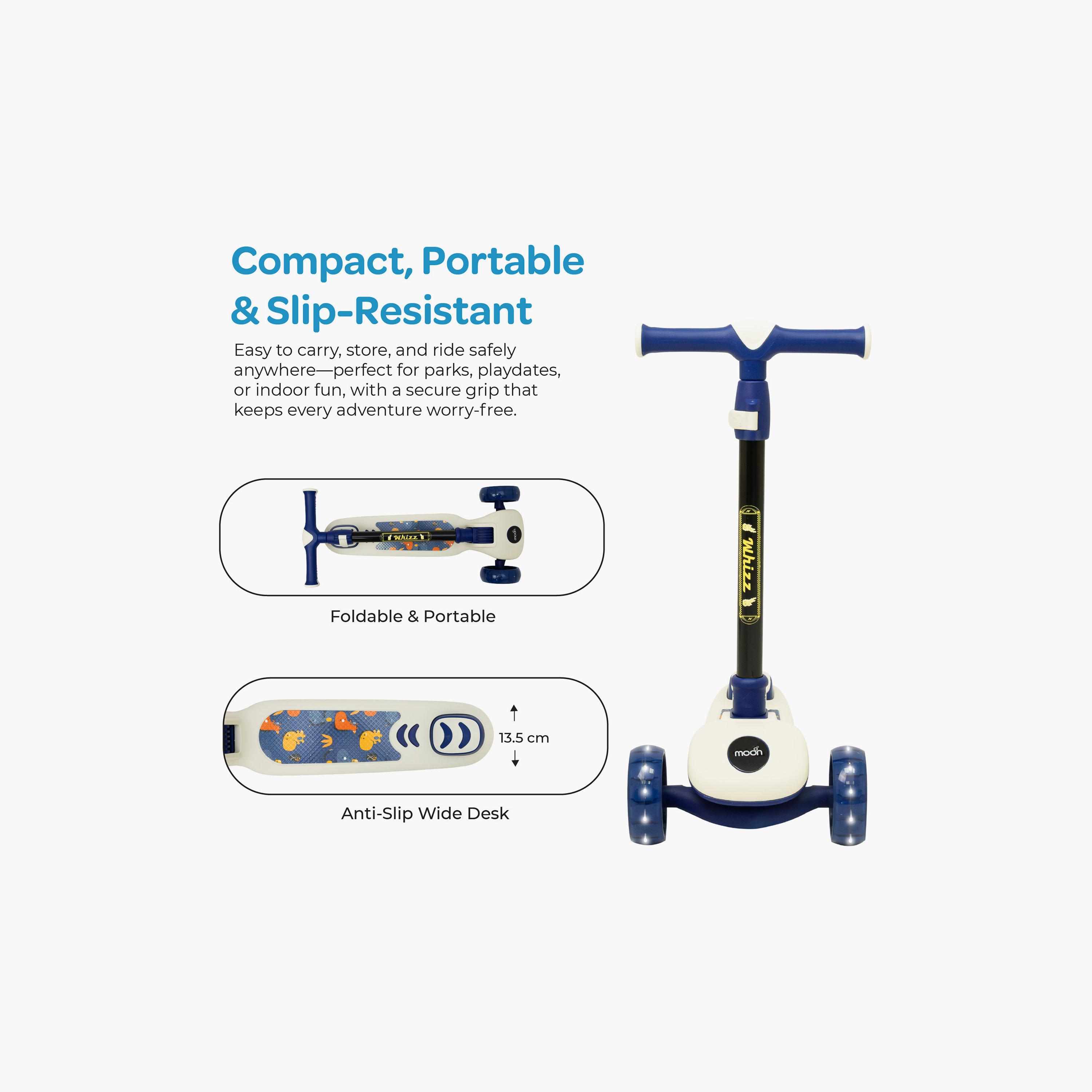Moon 3-Wheel Foldable Scooter with Adjustable Height - White-toys-outdoor-scooters-image-3