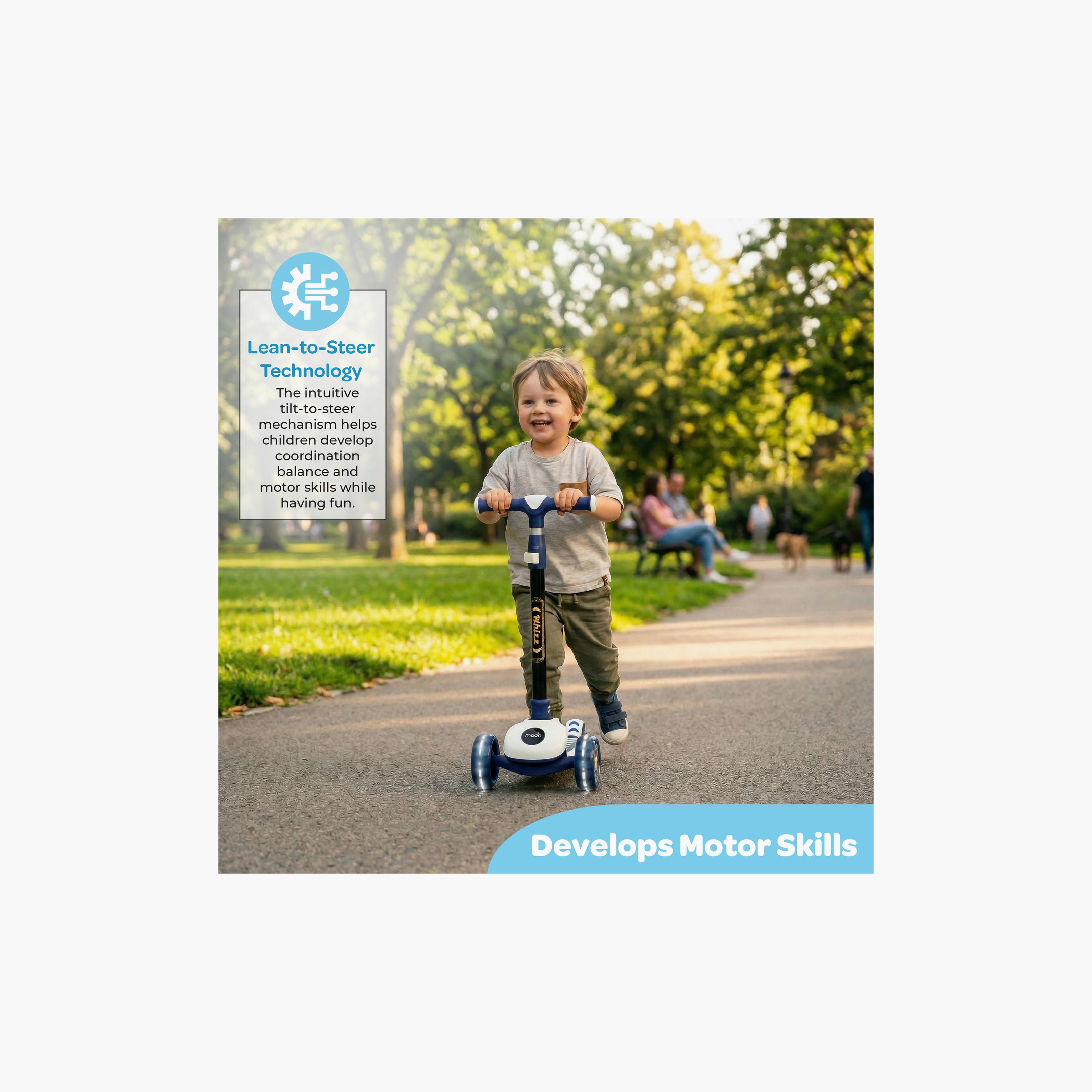 Moon 3-Wheel Foldable Scooter with Adjustable Height - White-toys-outdoor-scooters-image-5