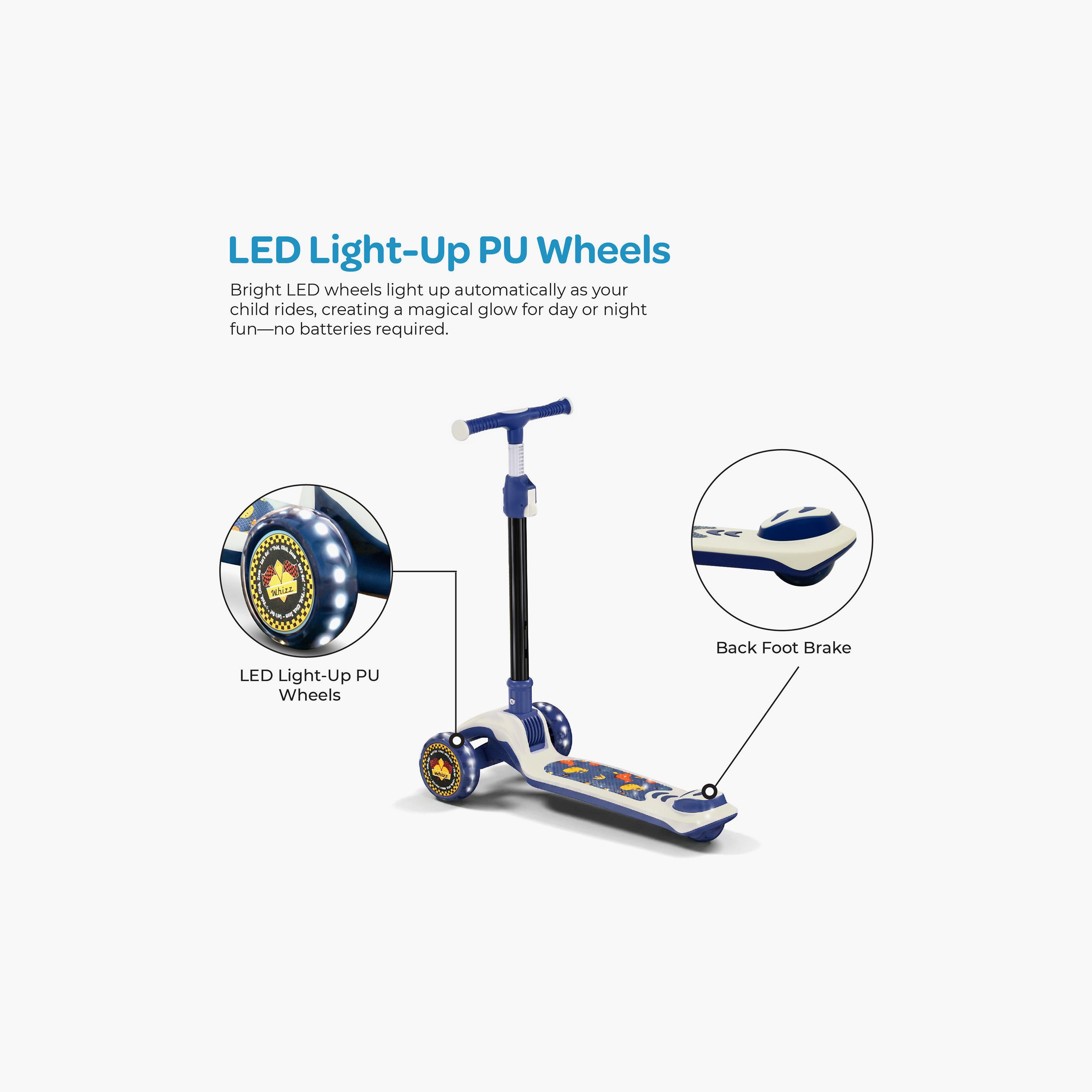 Moon 3-Wheel Foldable Scooter with Adjustable Height - White-toys-outdoor-scooters-image-8
