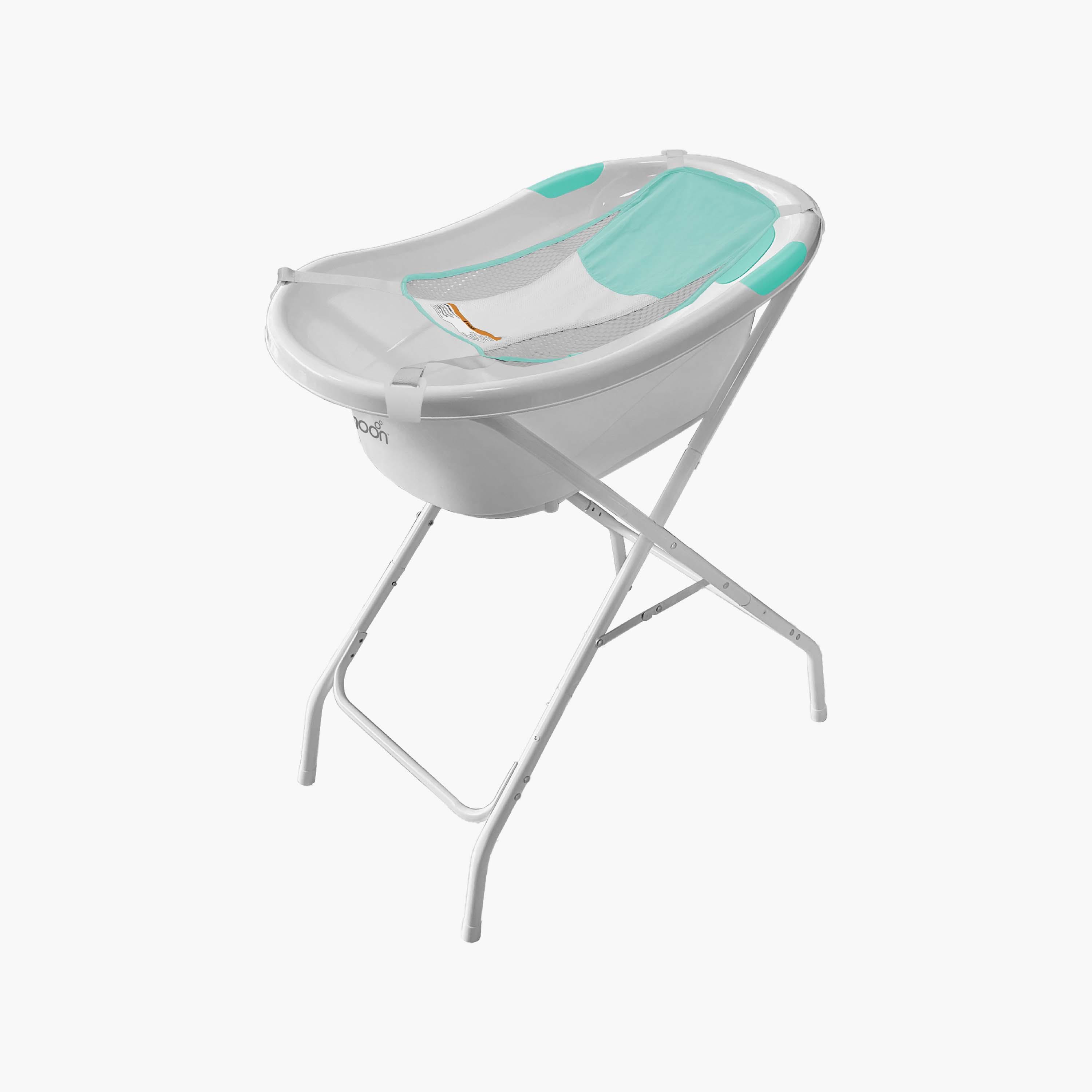Moon Foldable & Stable Bathtub Stand - White-baby-bathandcare-bathtubs-image-2