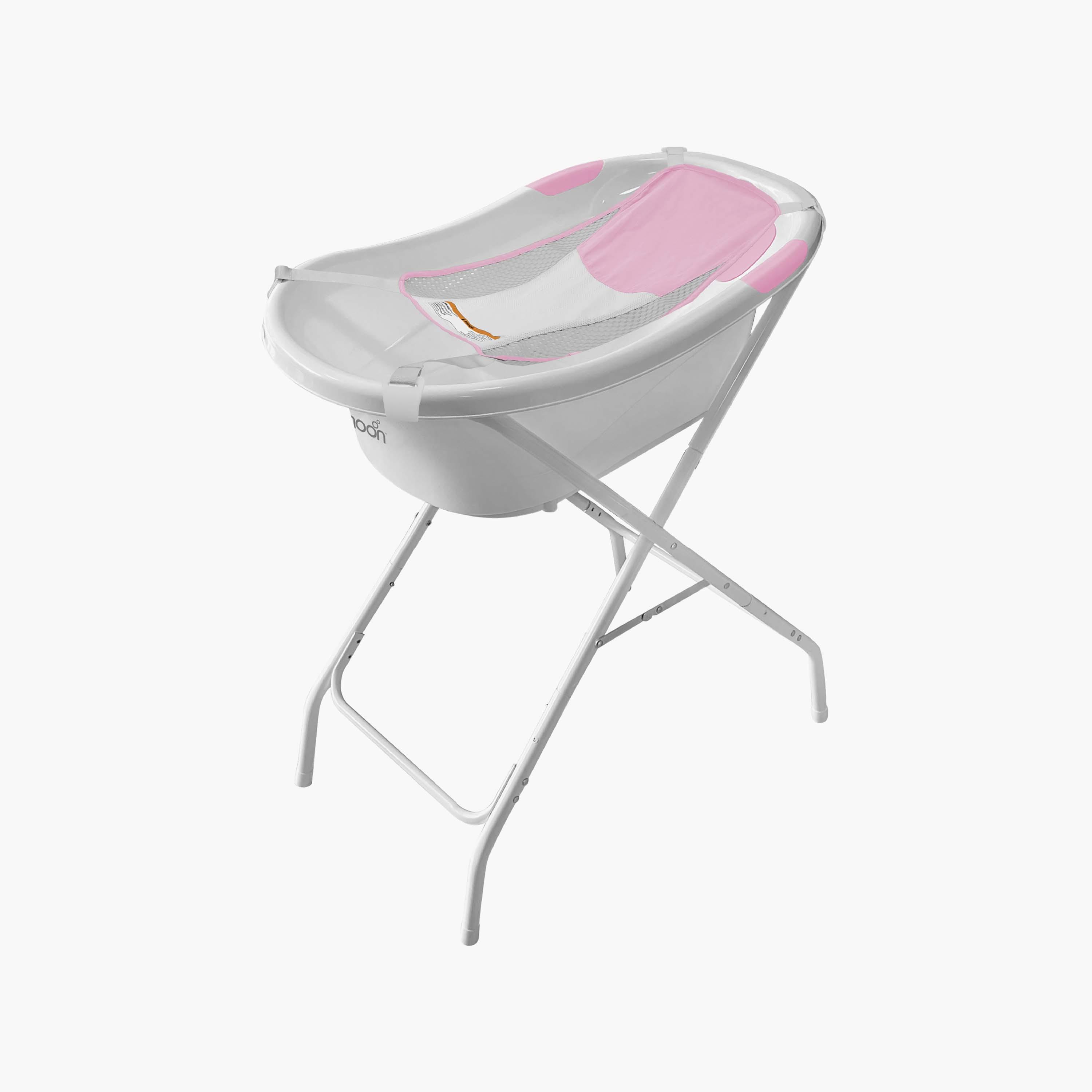 Moon Foldable & Stable Bathtub Stand - White-baby-bathandcare-bathtubs-image-3