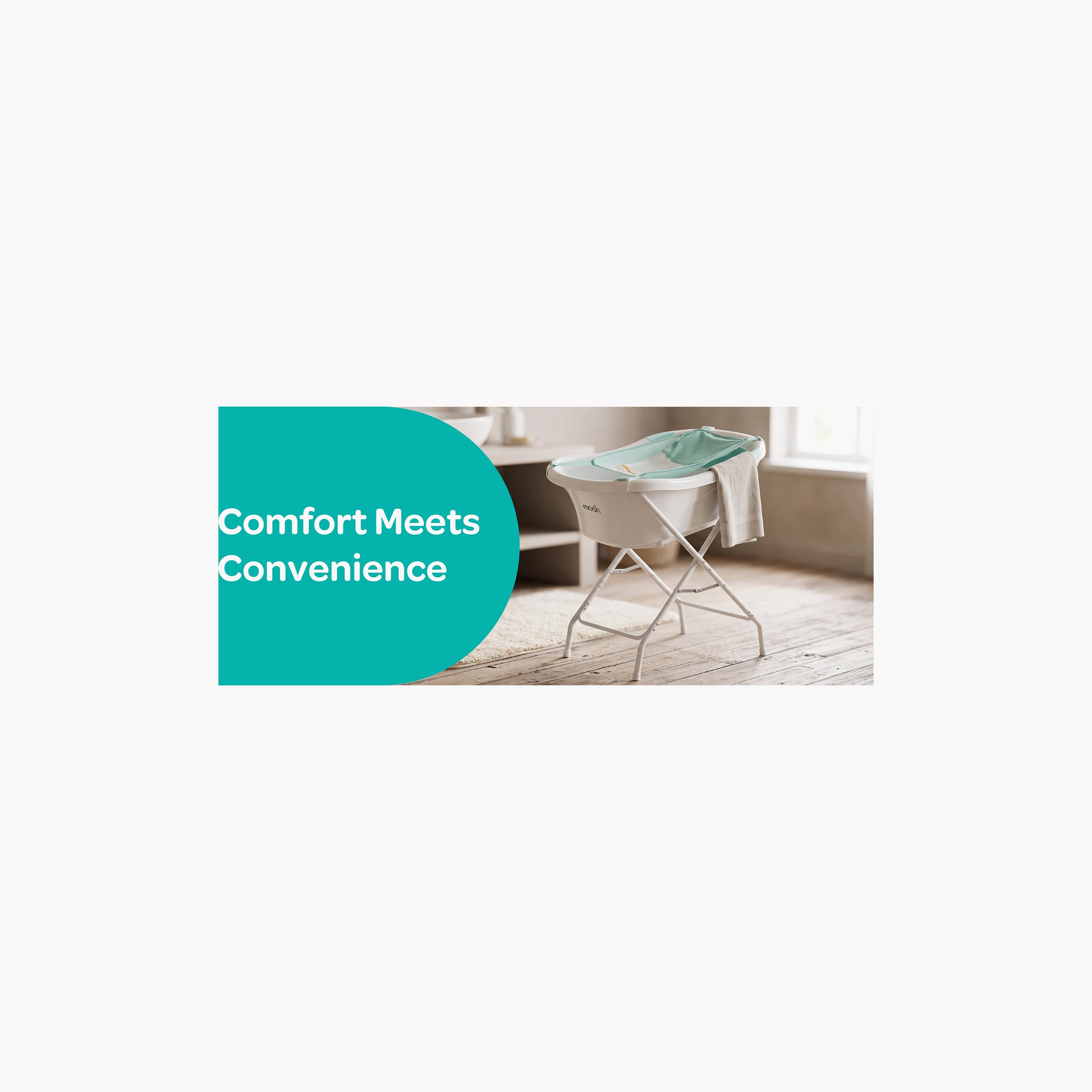Moon Foldable & Stable Bathtub Stand - White-baby-bathandcare-bathtubs-image-9
