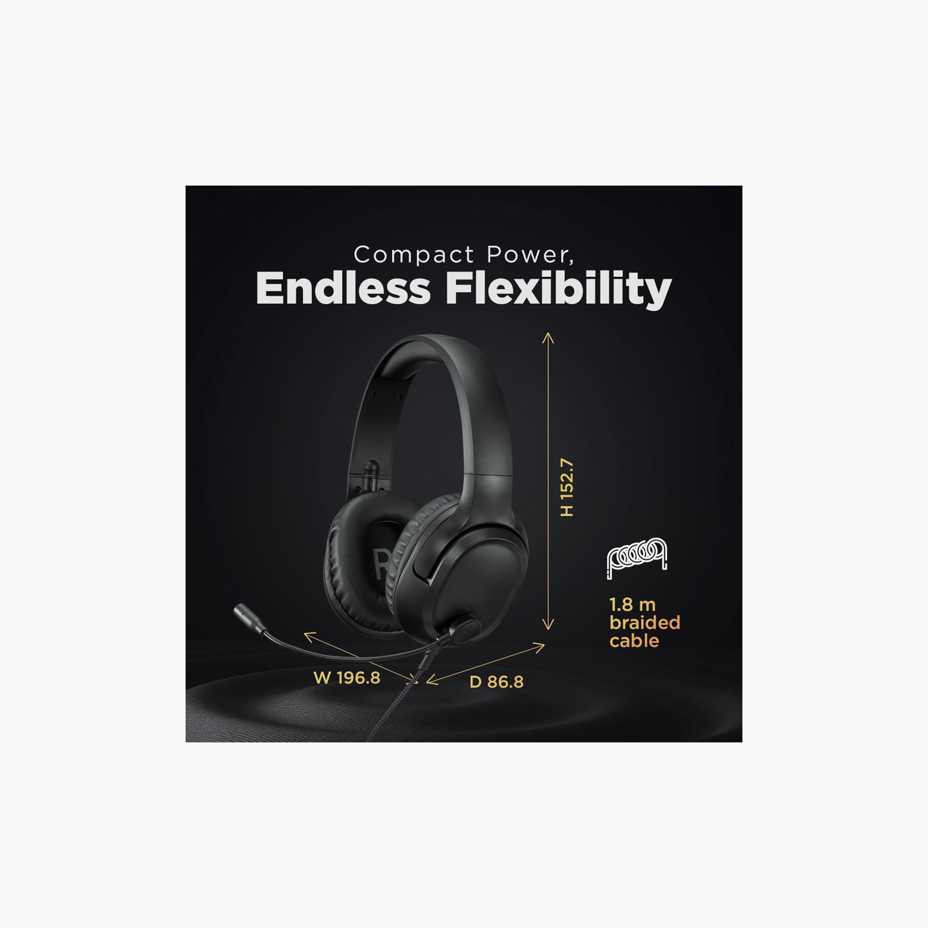 سماعة رأس سلكية للألعاب لينوفو مع ميكروفون 3.5 ملم باللون الأسود | H110-electronics-headphonesandearphones-image-8