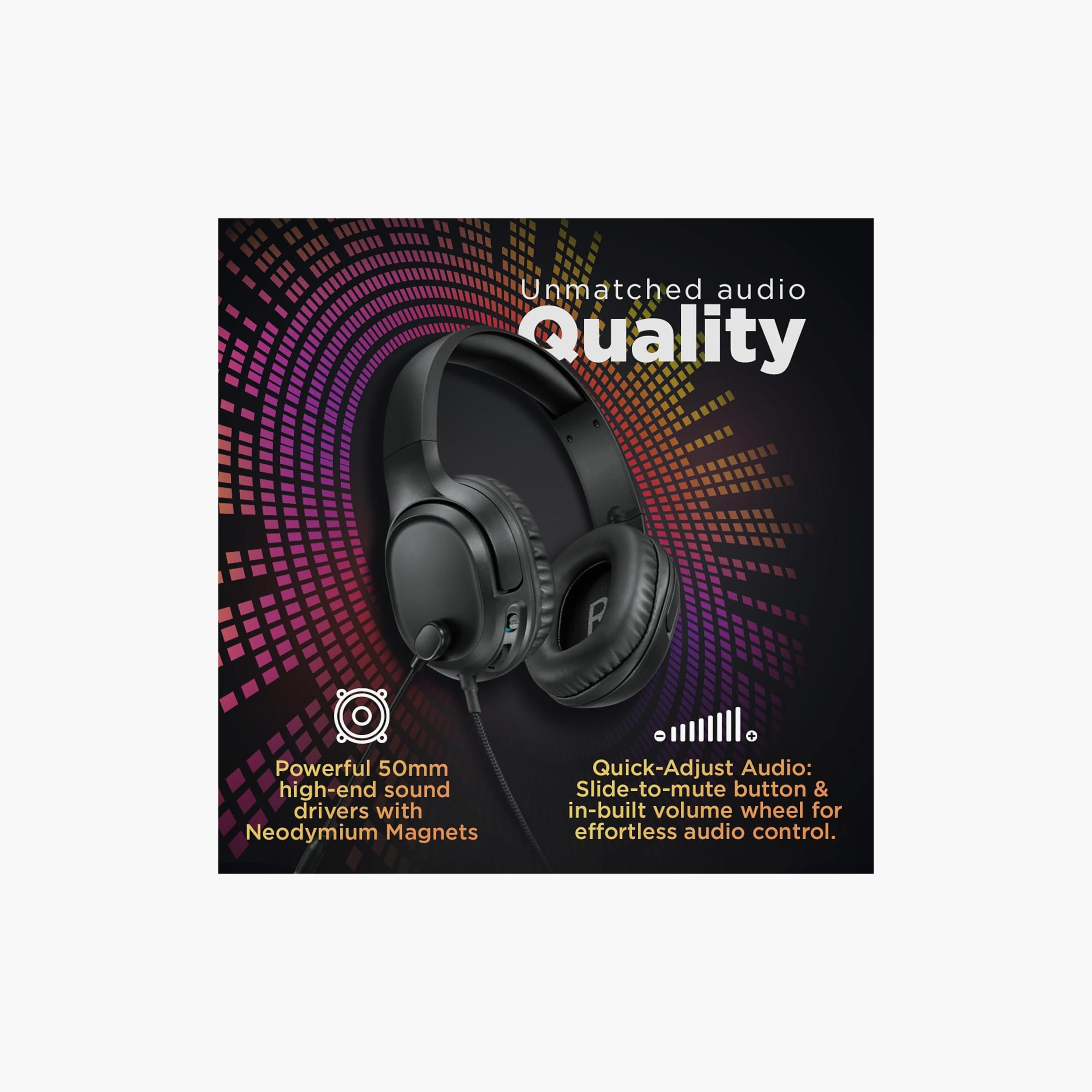 سماعة رأس سلكية للألعاب لينوفو مع ميكروفون 3.5 ملم باللون الأسود | H110-electronics-headphonesandearphones-image-9