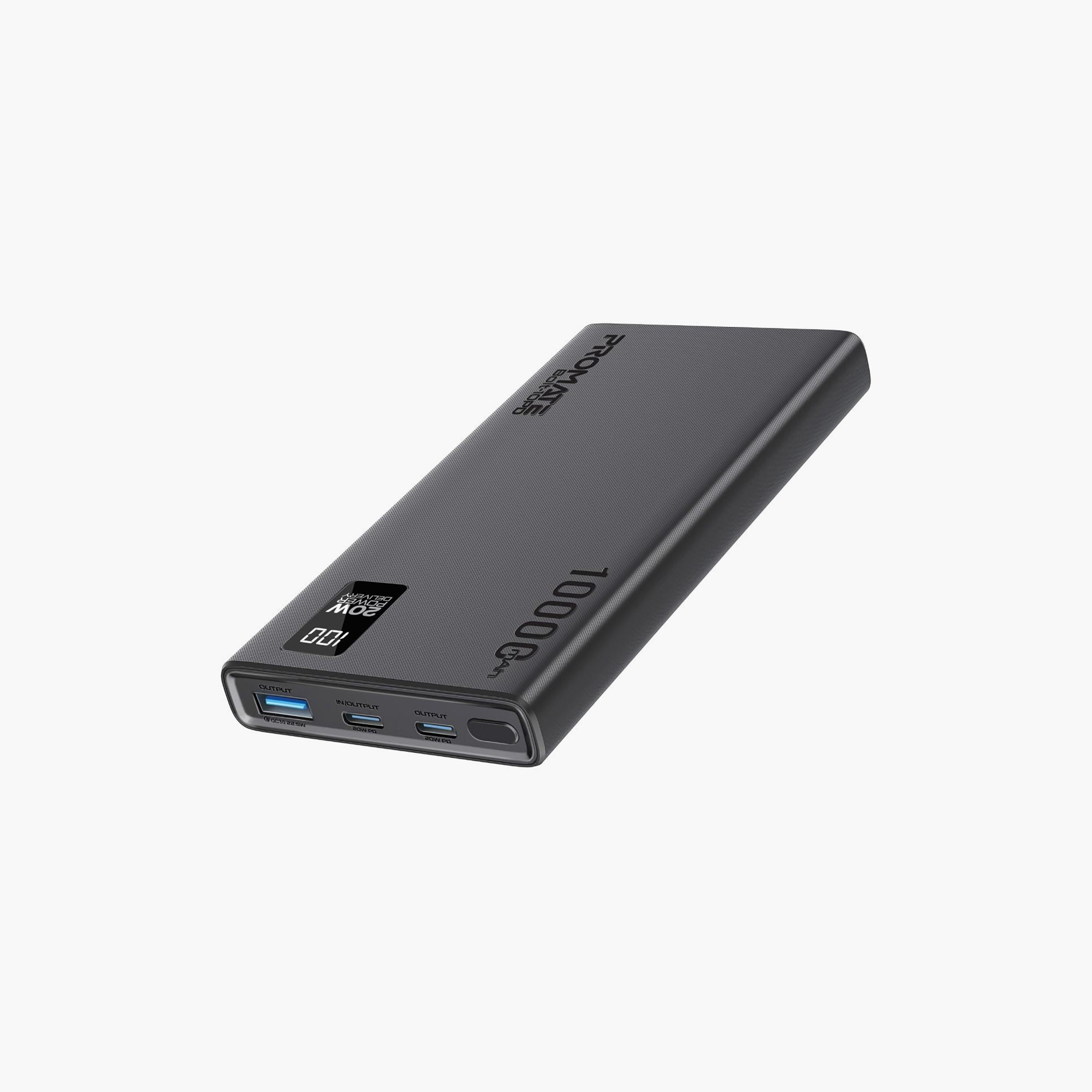 Promate 10000mAh Power Bank with 20W Type-C 22.5W QC 3.0 LCD Display | Bolt-10PD-electronics-accessories-mobileaccesories-image-1