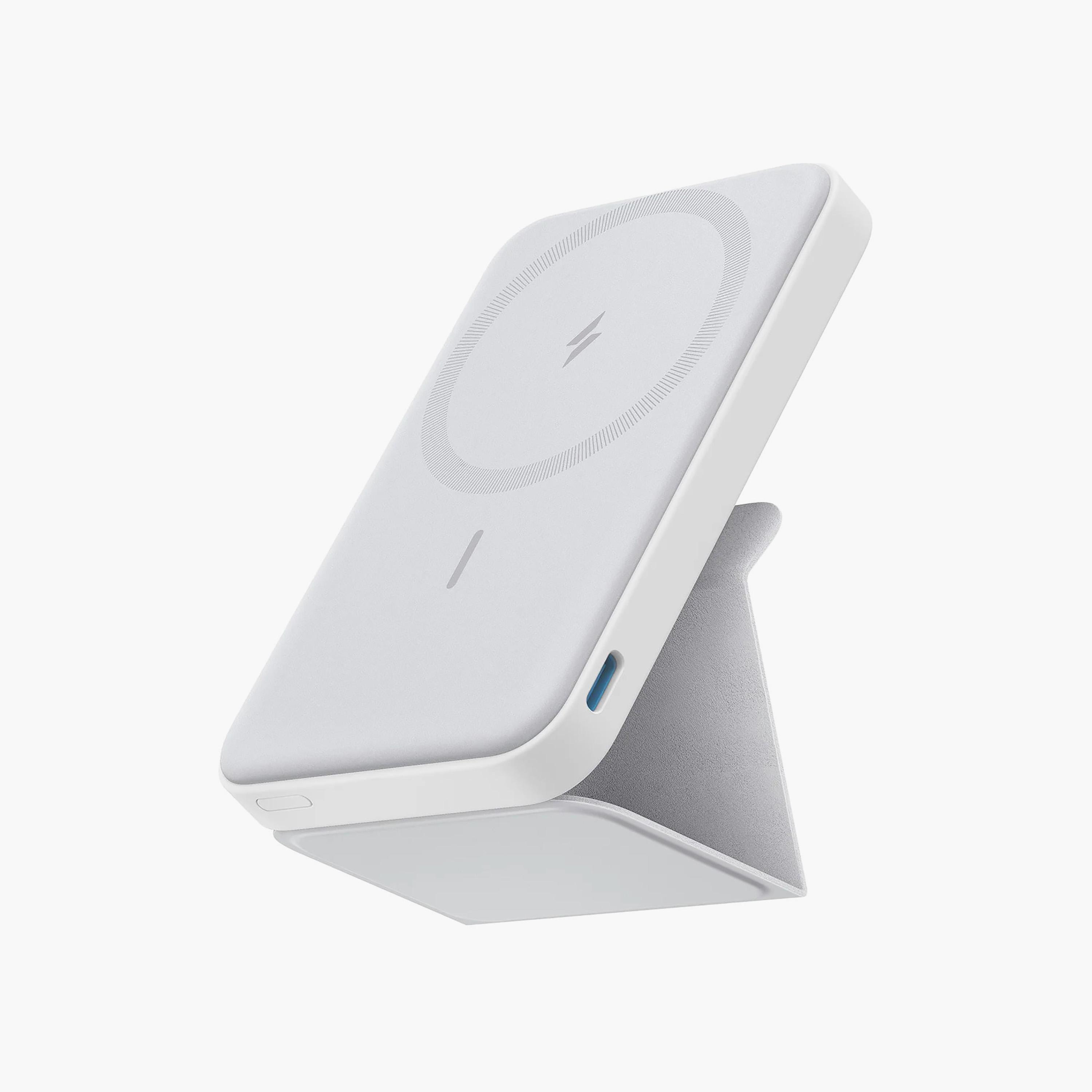 Anker MagGo 5000mAh Magnetic Wireless Power Bank with Foldable Stand White | A1614H23-electronics-accessories-mobileaccesories-image-1