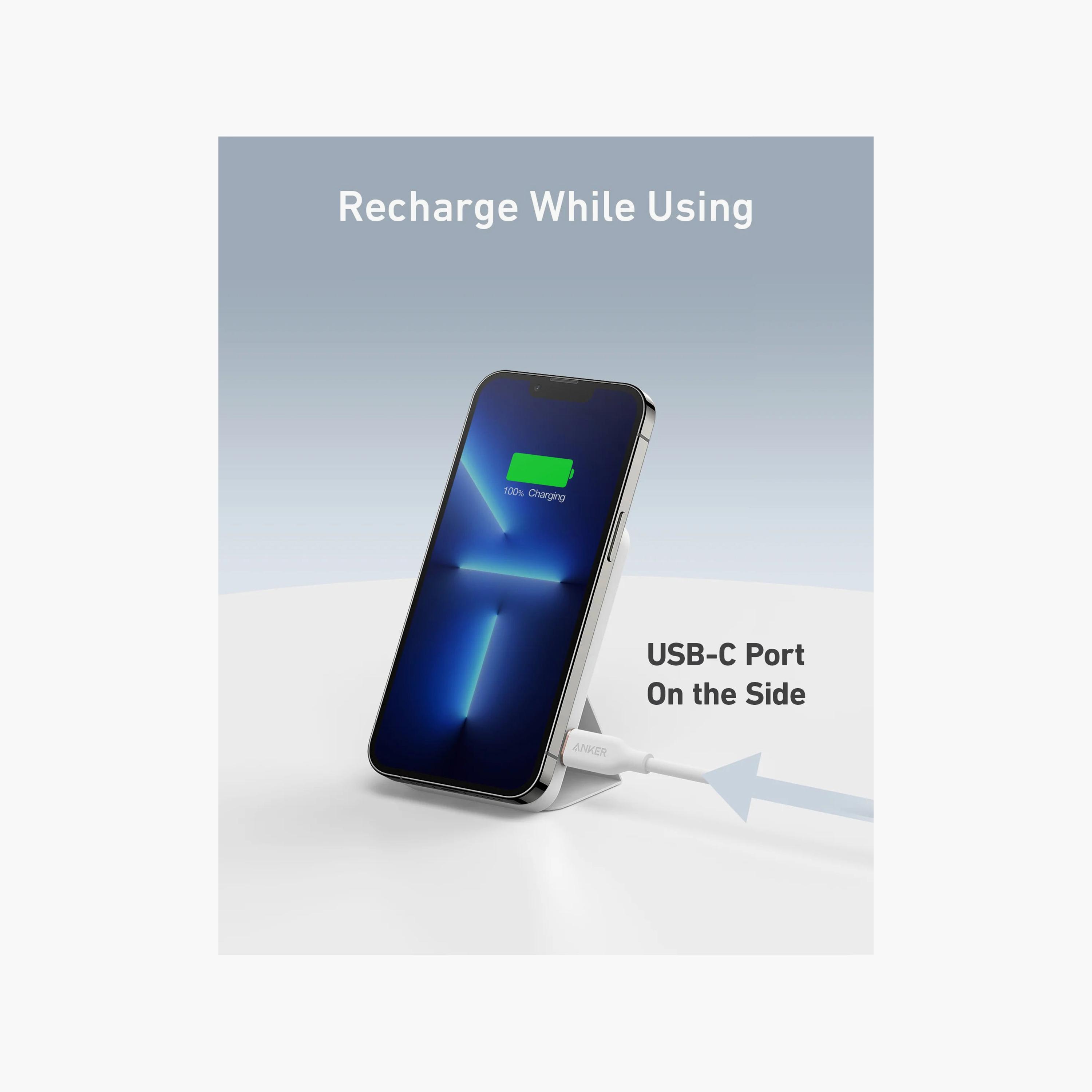 Anker MagGo 5000mAh Magnetic Wireless Power Bank with Foldable Stand White | A1614H23-electronics-accessories-mobileaccesories-image-3