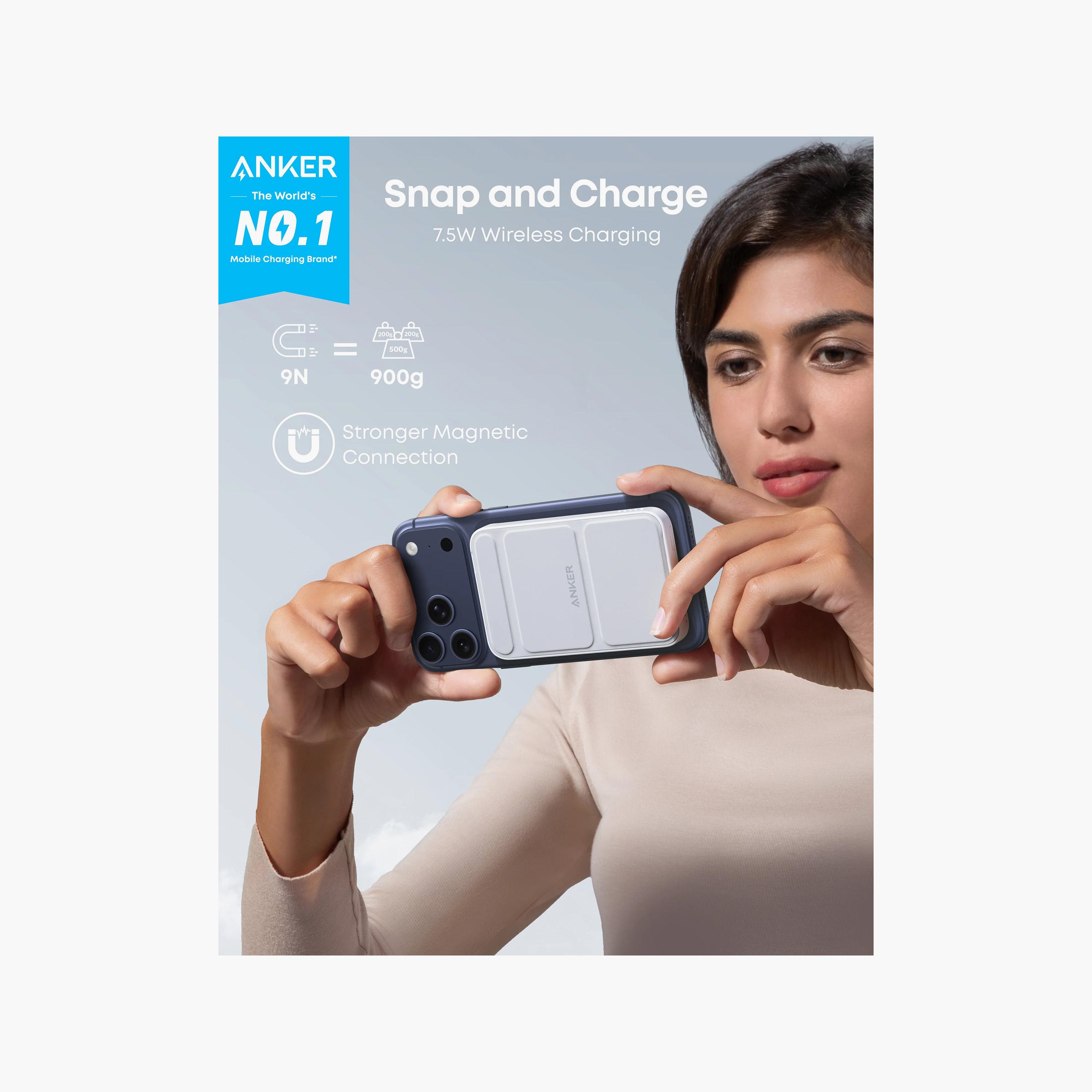 Anker MagGo 5000mAh Magnetic Wireless Power Bank with Foldable Stand White | A1614H23-electronics-accessories-mobileaccesories-image-8