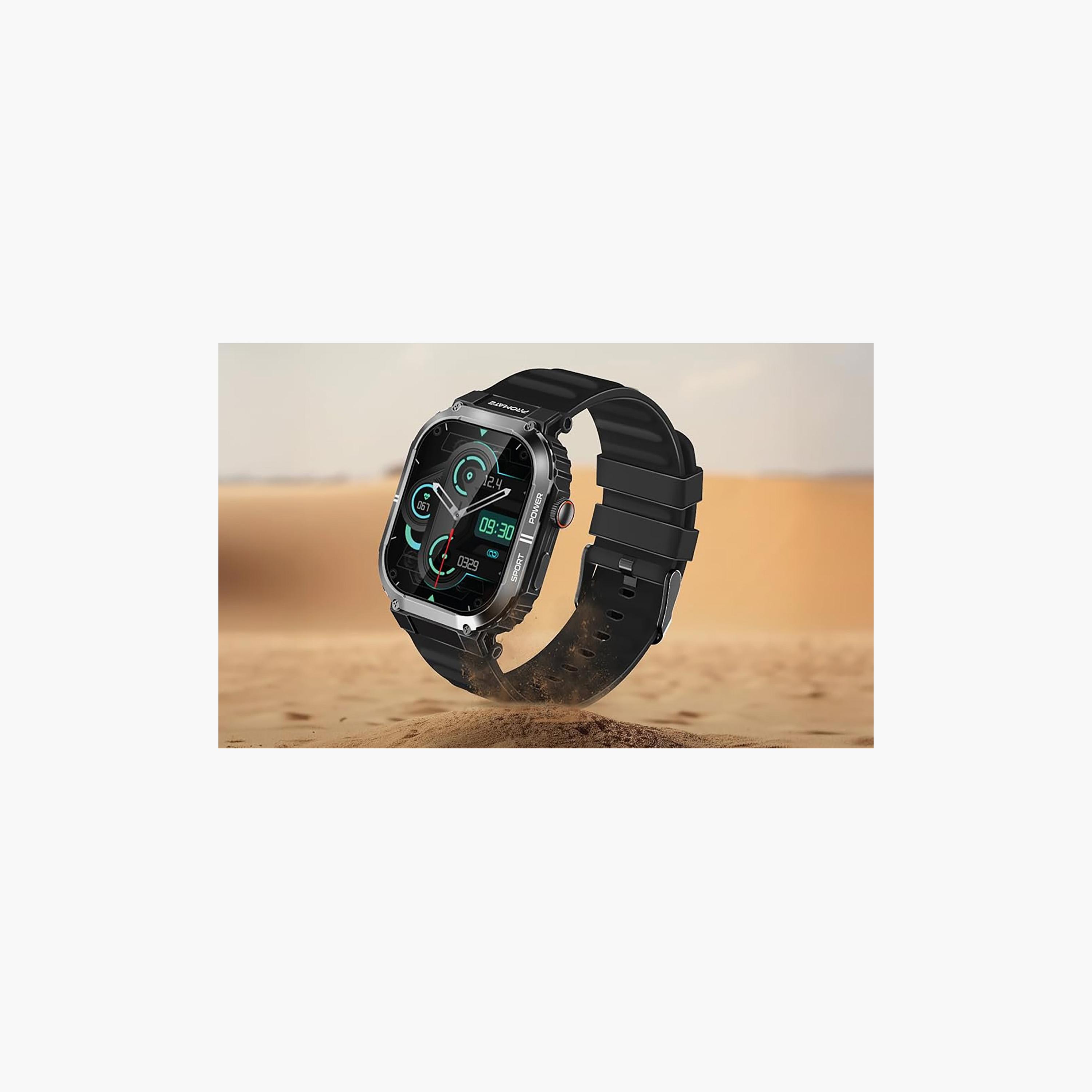 Promate SportFit Smartwatch 2.01" TFT 100+ Sports Modes HR & Sleep Tracker Black-men-watchesandjewellery-watches-image-5