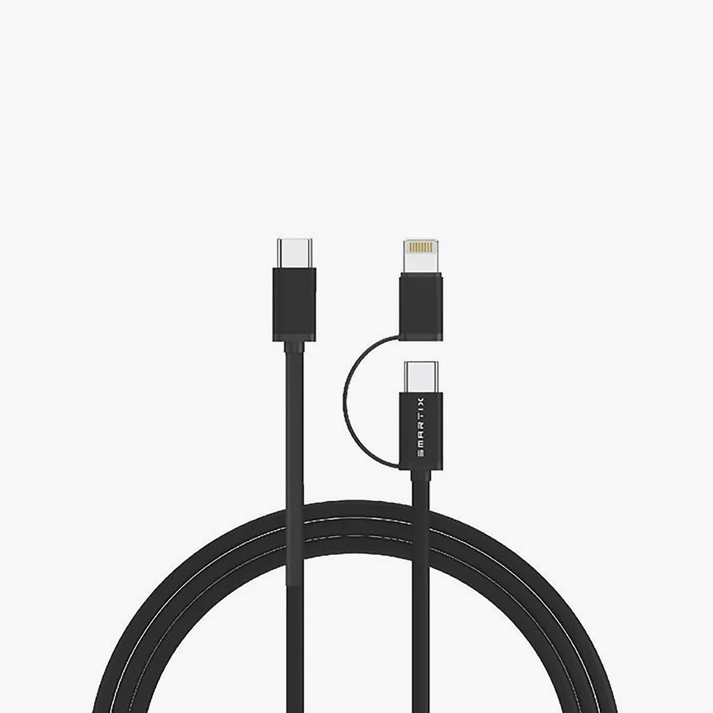 Smartix USB C To Lightning & Type Multi Connector Fast Charger Cable | IGTCLTC-electronics-accessories-mobileaccesories-image-1