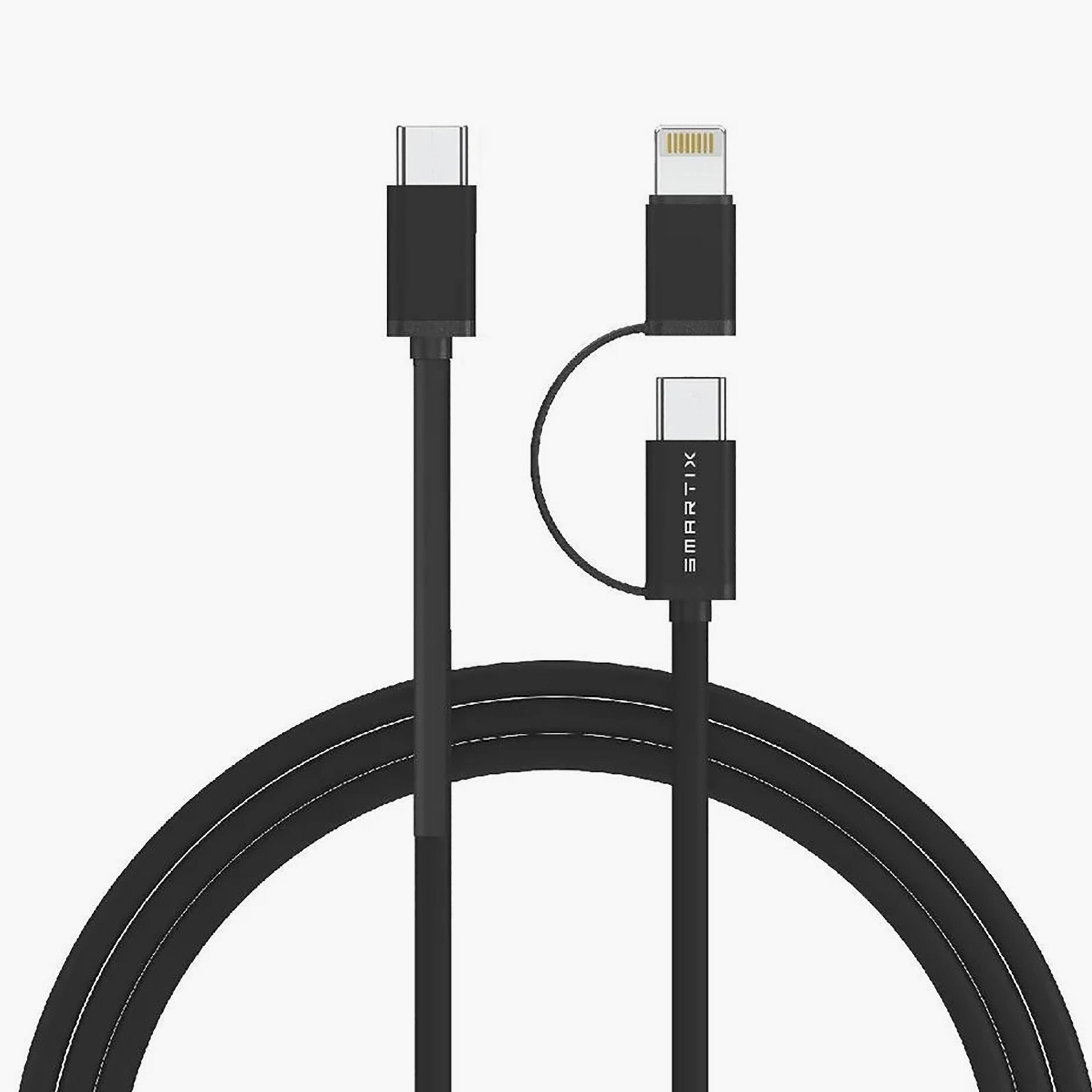 Smartix USB C To Lightning & Type Multi Connector Fast Charger Cable | IGTCLTC-electronics-accessories-mobileaccesories-image-2