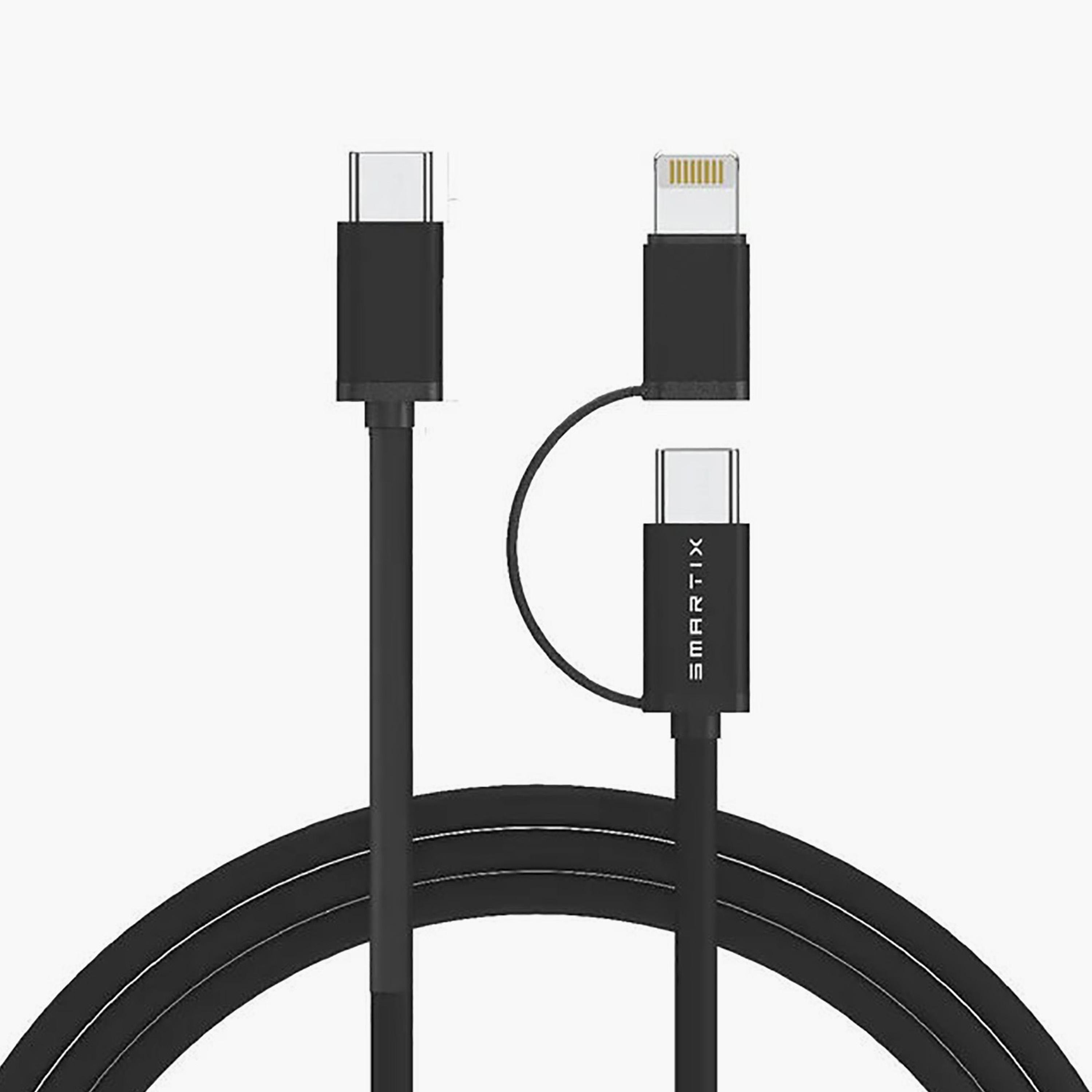Smartix USB C To Lightning & Type Multi Connector Fast Charger Cable | IGTCLTC-electronics-accessories-mobileaccesories-image-3
