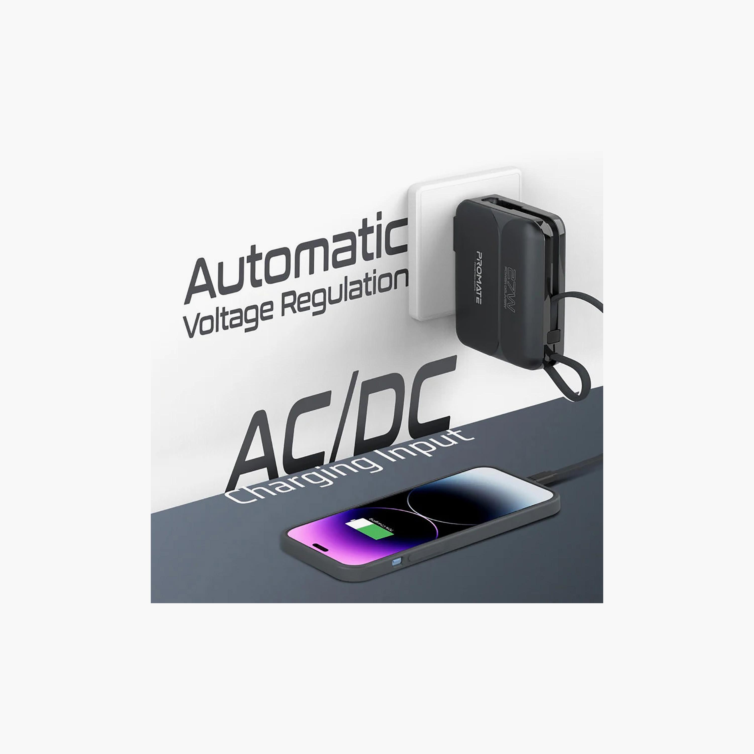 Promate 20000mAh Power Bank With 27 PD With USB C With Lightning Cable Black | 20PRO-electronics-accessories-mobileaccesories-image-5