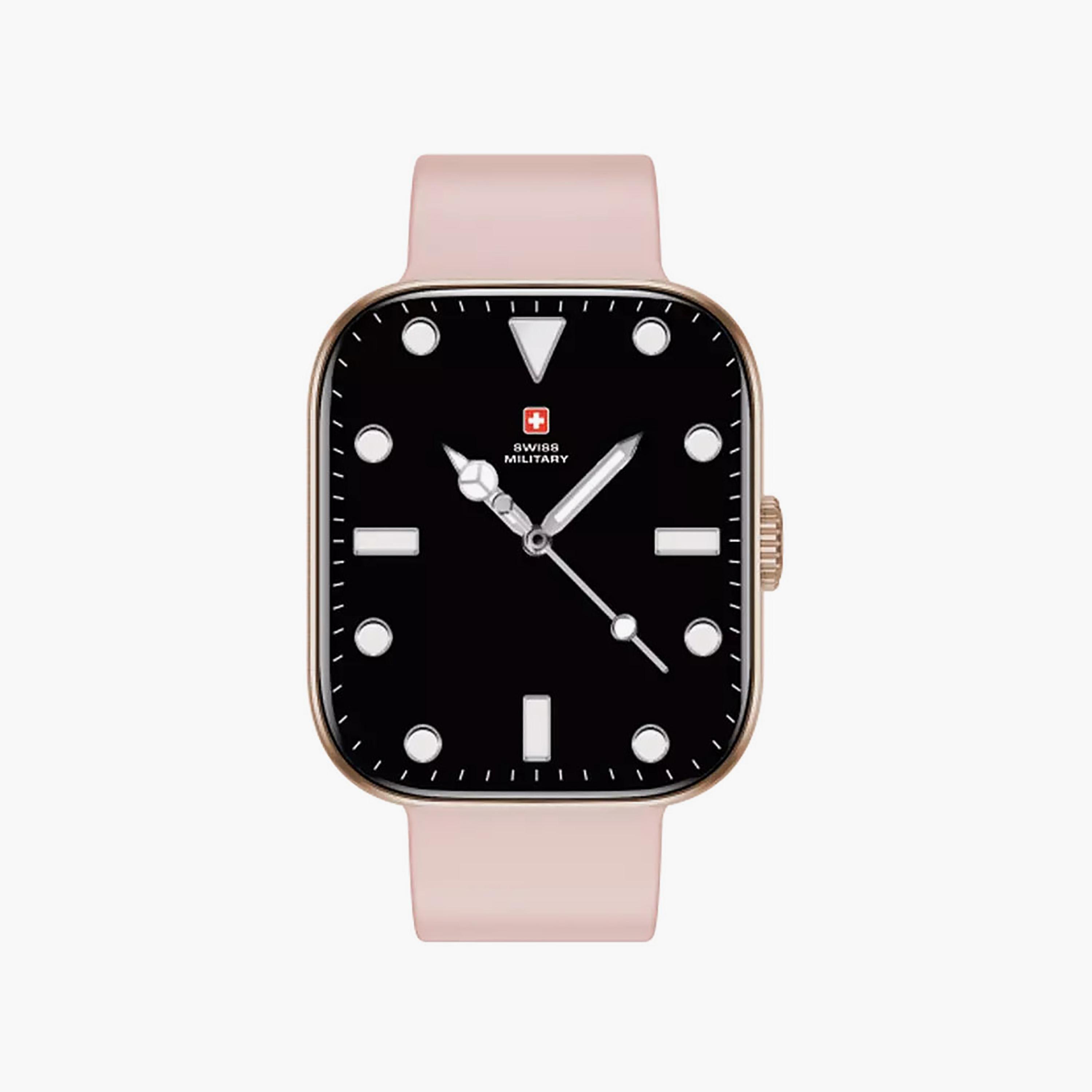 Swiss Military Smartwatch Rosegold Frame With Pink Silicon Strap | SM-WCH-ALPS4-RGLDF-PNKSS-men-watchesandjewellery-watches-image-1
