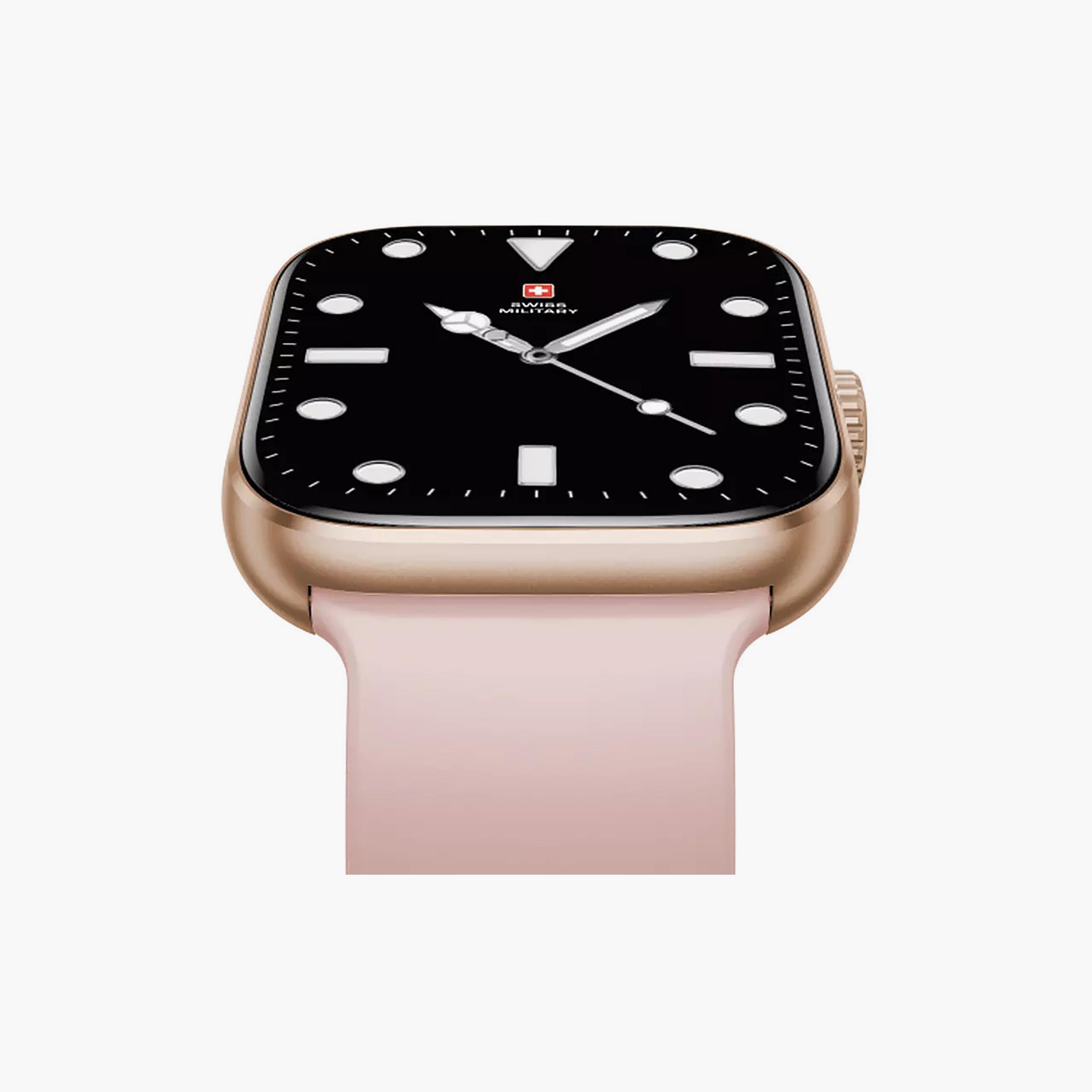 Swiss Military Smartwatch Rosegold Frame With Pink Silicon Strap | SM-WCH-ALPS4-RGLDF-PNKSS-men-watchesandjewellery-watches-image-6