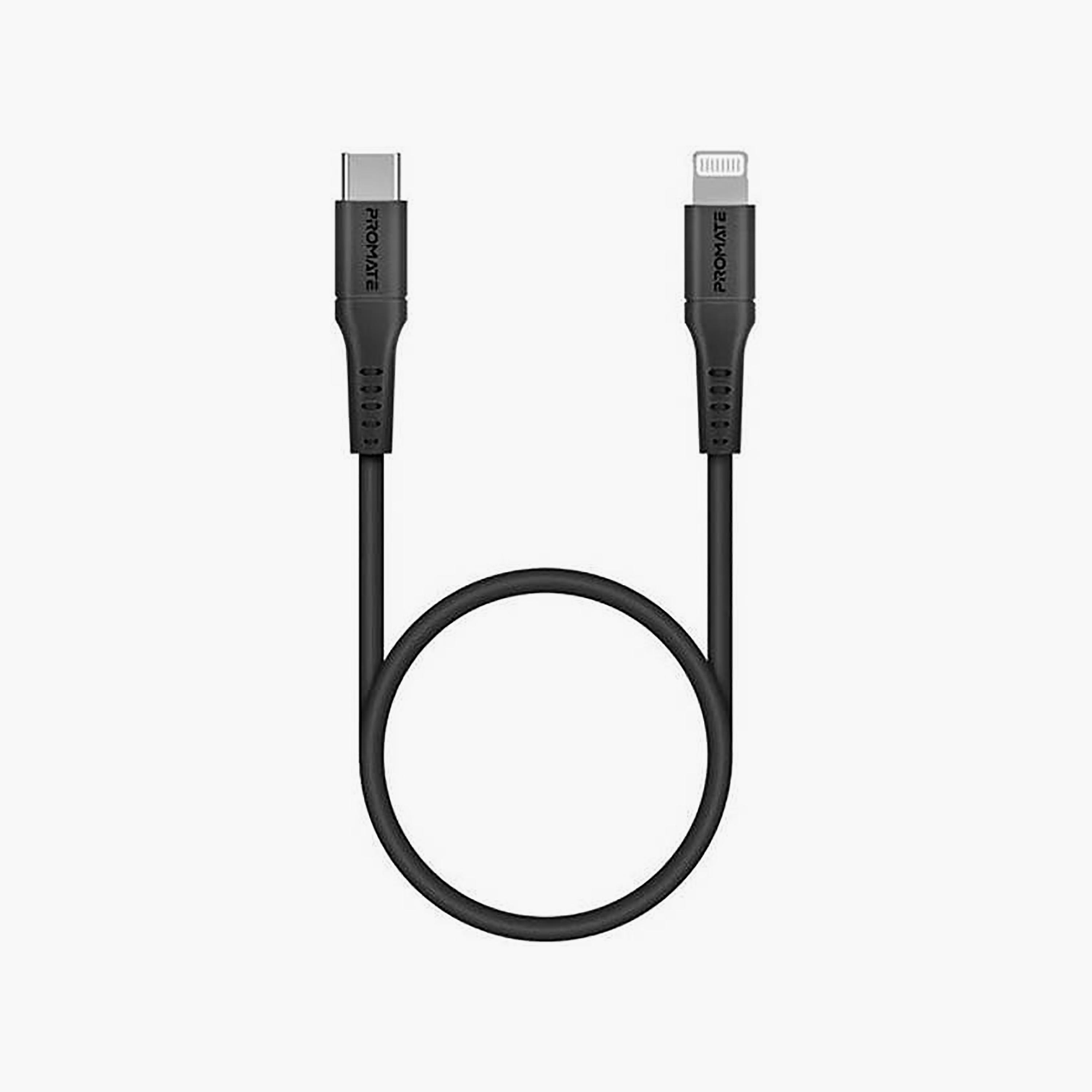Promate 25W PD Dual Port Charger with USB-C to Lightning Cable Black | ChargeKit-25PDi-electronics-accessories-mobileaccesories-image-3