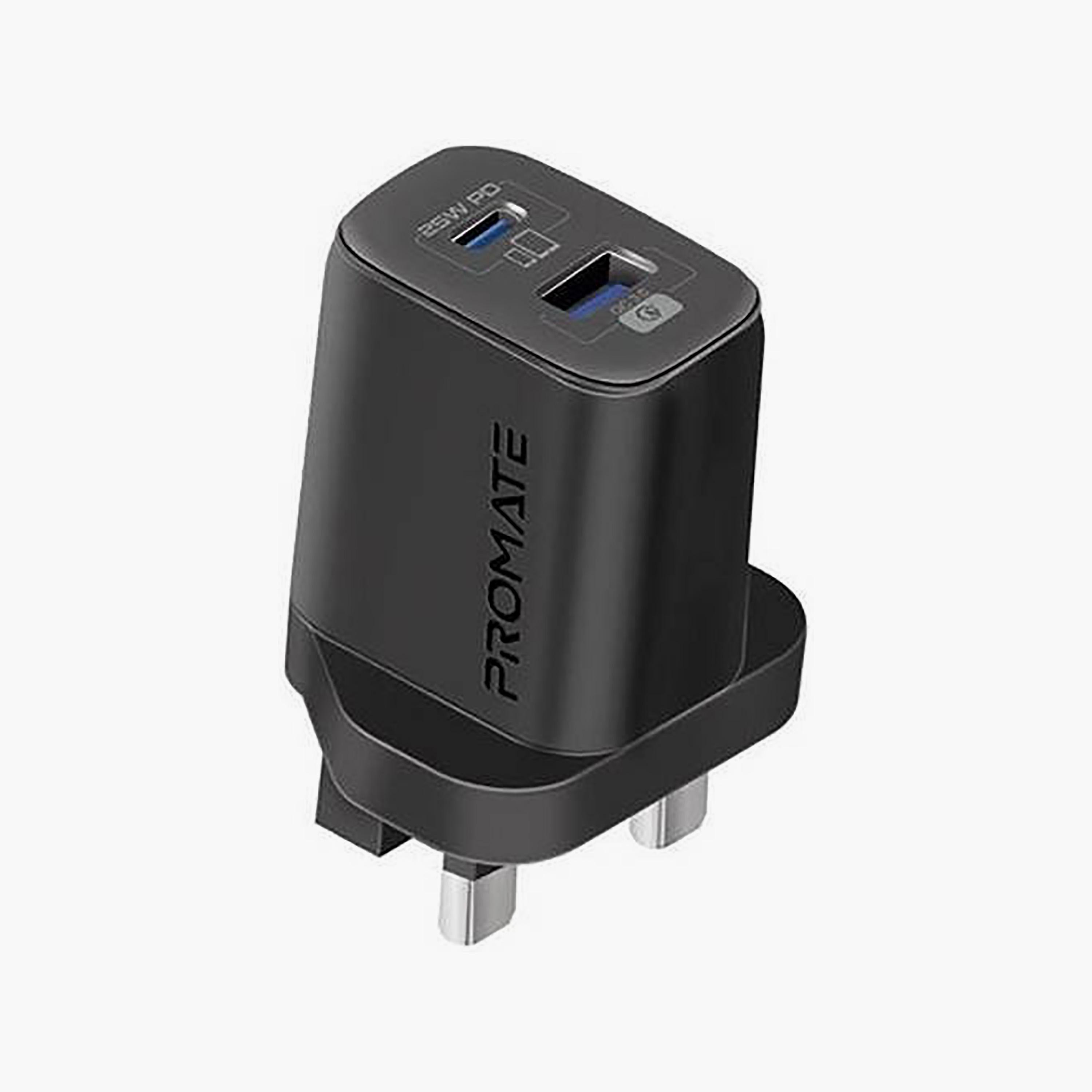 Promate 25W PD Dual Port Charger with USB-C to Lightning Cable Black | ChargeKit-25PDi-electronics-accessories-mobileaccesories-image-4