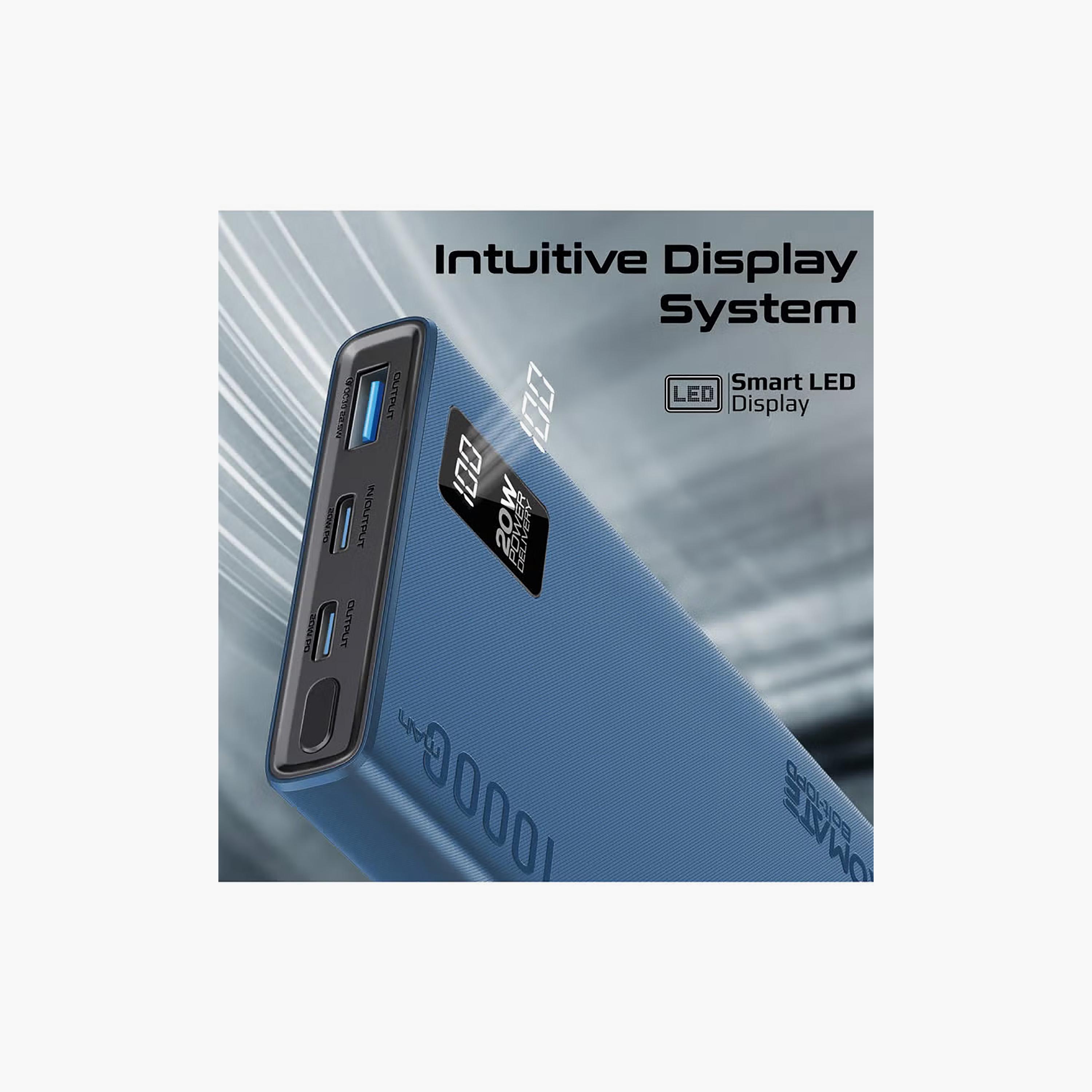 Promate 10000mAh Power Bank 20W Type-C 22.5W QC 3.0 LCD Display Blue | Bolt-10PD-electronics-accessories-mobileaccesories-image-7