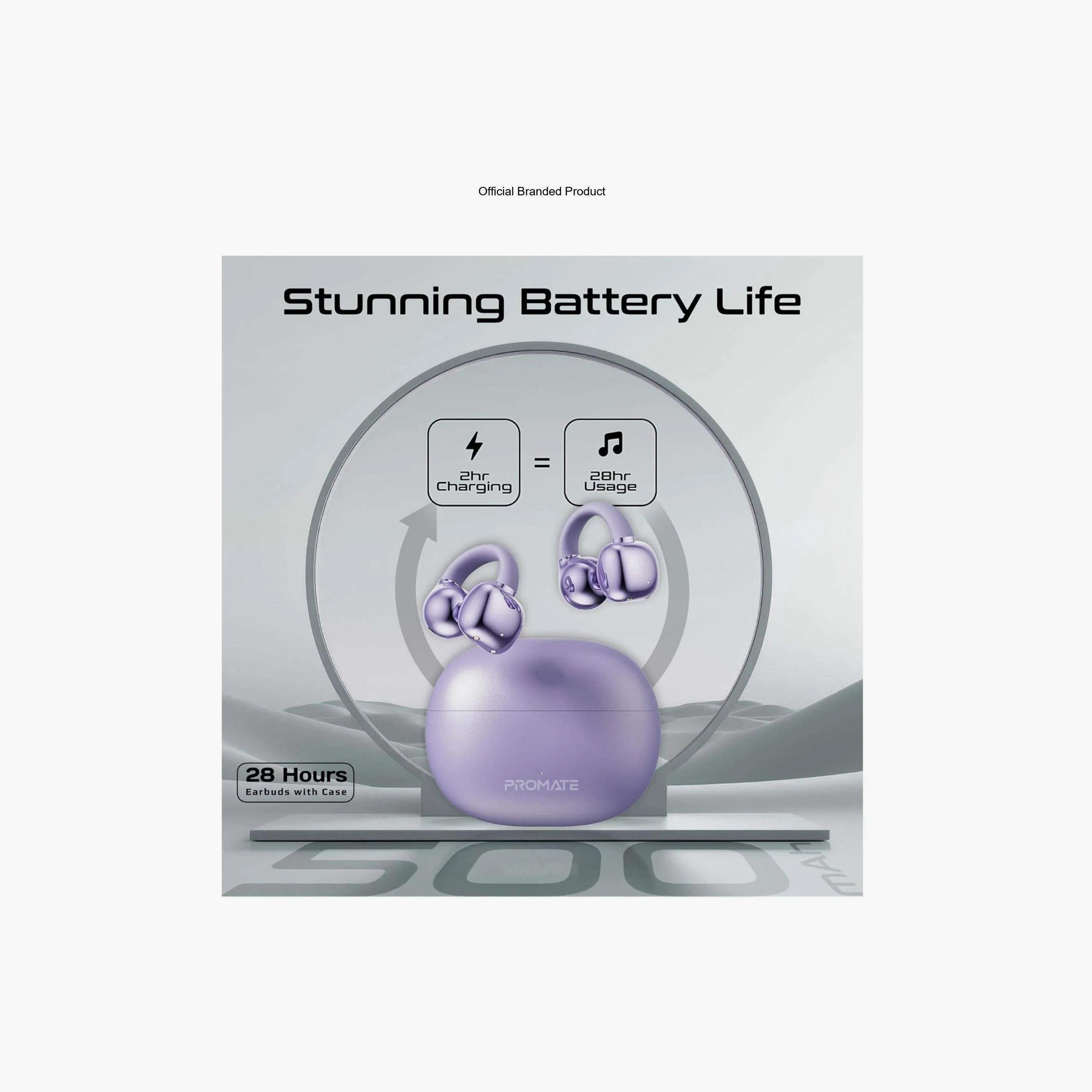 سماعات بروميت لاسلكية "أوبن إير كليب" وقت تشغيل 28 ساعة باللون الأرجواني | TE0229031-electronics-headphonesandearphones-image-2