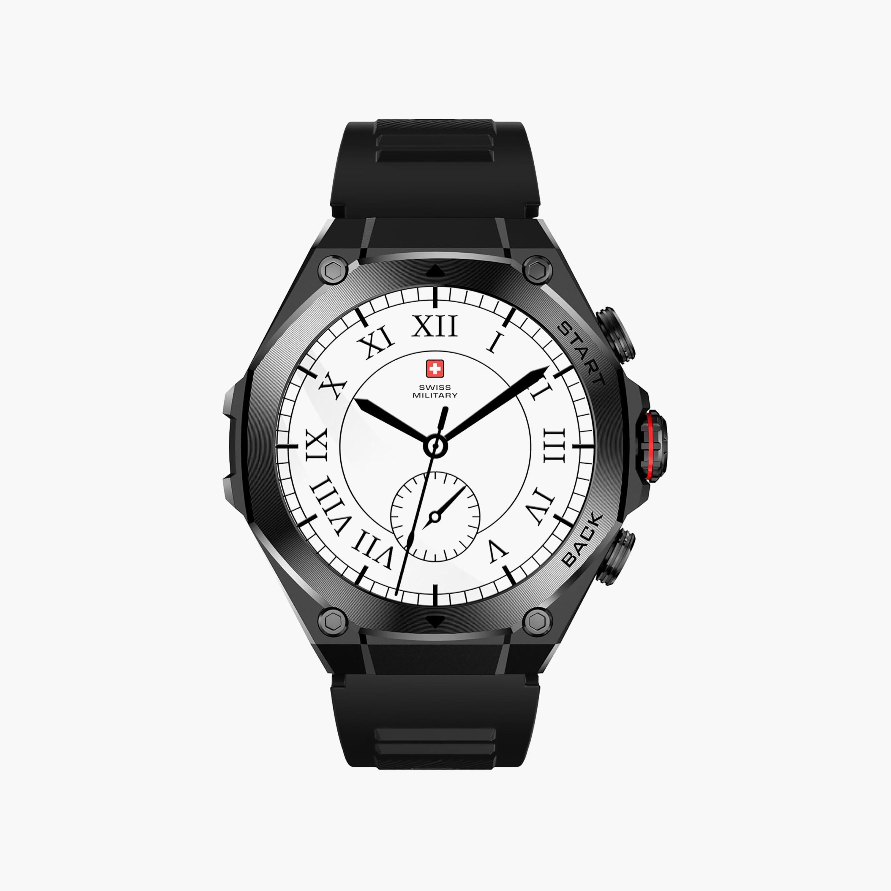 Swiss Military Smartwatch 1.43" AMOLED BT Calling Health Tracking Black | SM-WCH-DOM6-BLKF-BLKSS-men-watchesandjewellery-watches-image-1