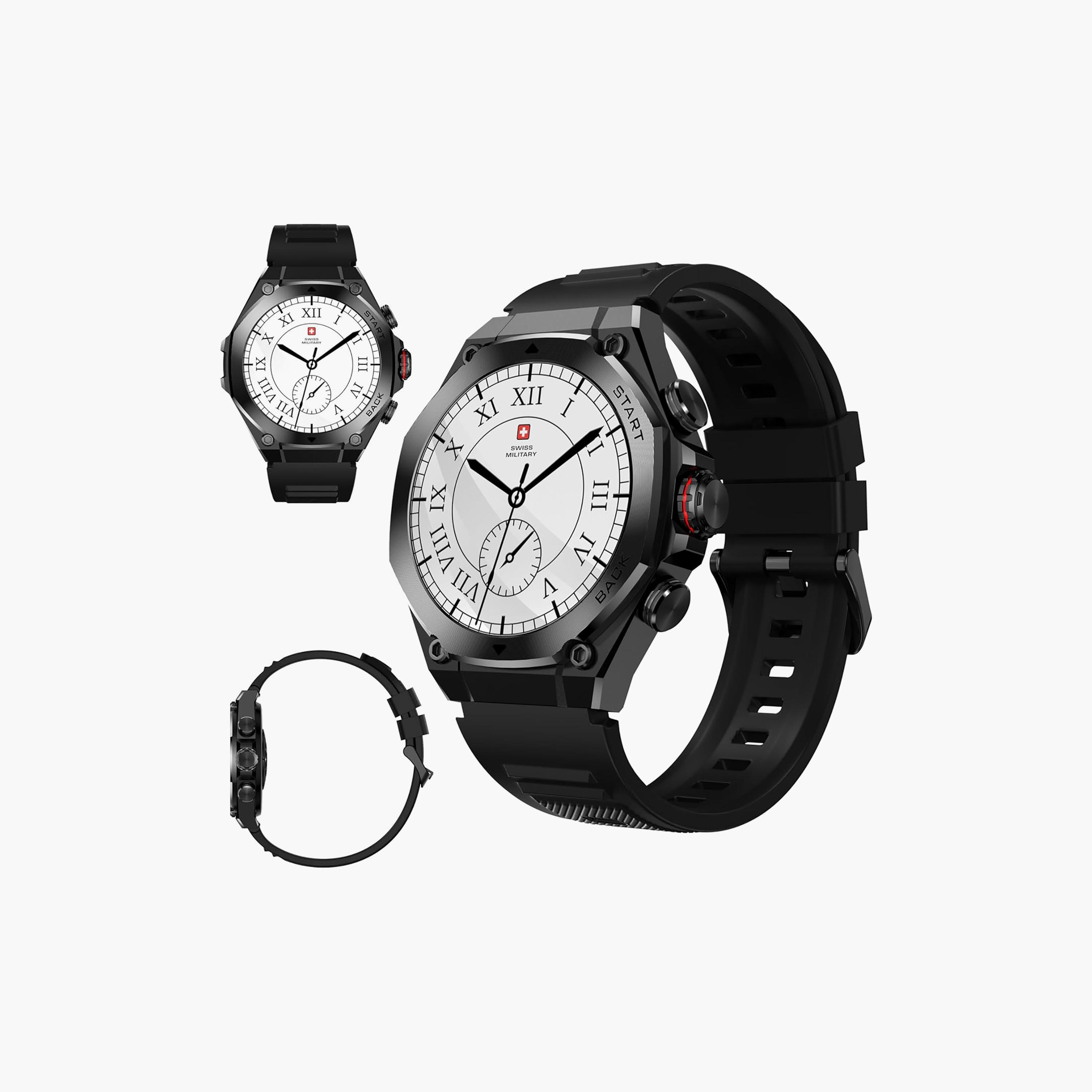 Swiss Military Smartwatch 1.43" AMOLED BT Calling Health Tracking Black | SM-WCH-DOM6-BLKF-BLKSS-men-watchesandjewellery-watches-image-2