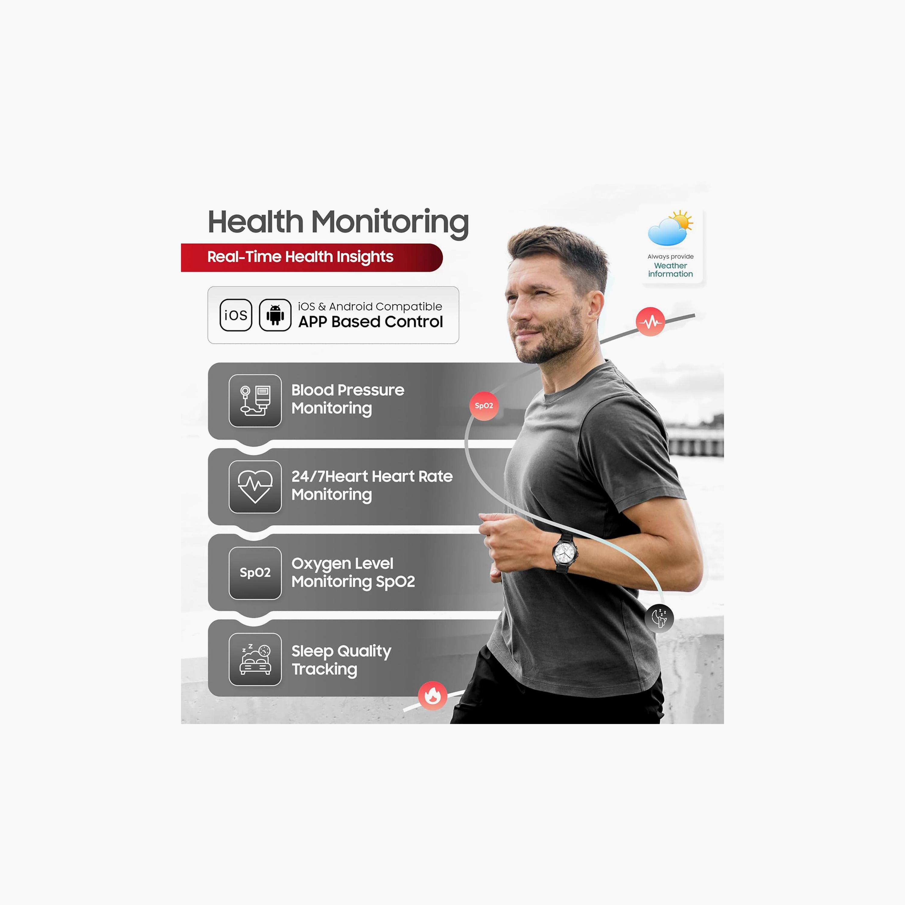 Swiss Military Smartwatch 1.43" AMOLED BT Calling Health Tracking Black | SM-WCH-DOM6-BLKF-BLKSS-men-watchesandjewellery-watches-image-7