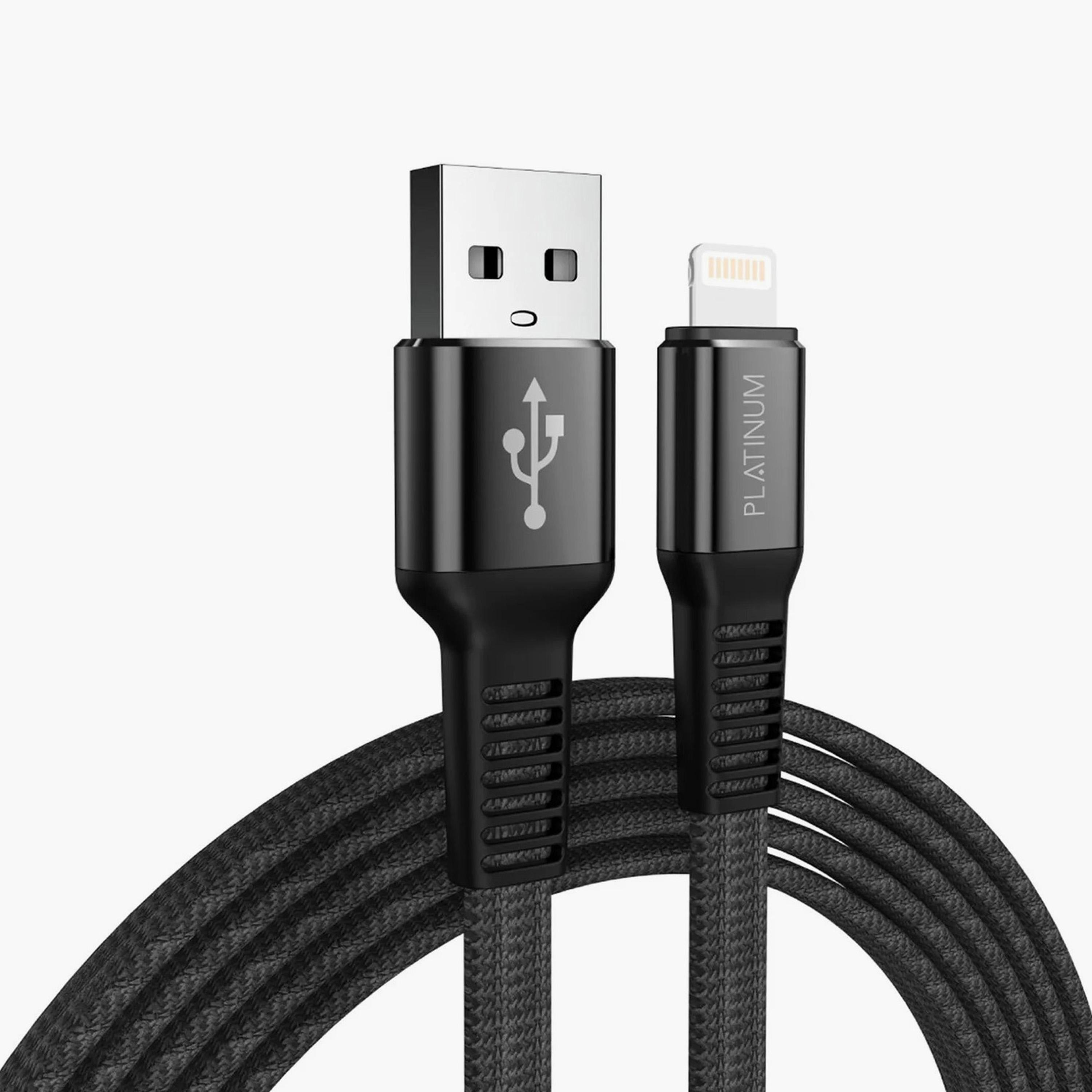 كابل بلاتينيوم "توف سيريز" لايتنينج بطول 1.2 متر باللون الأسود | P-CBTGHL1BK-electronics-accessories-mobileaccesories-image-2