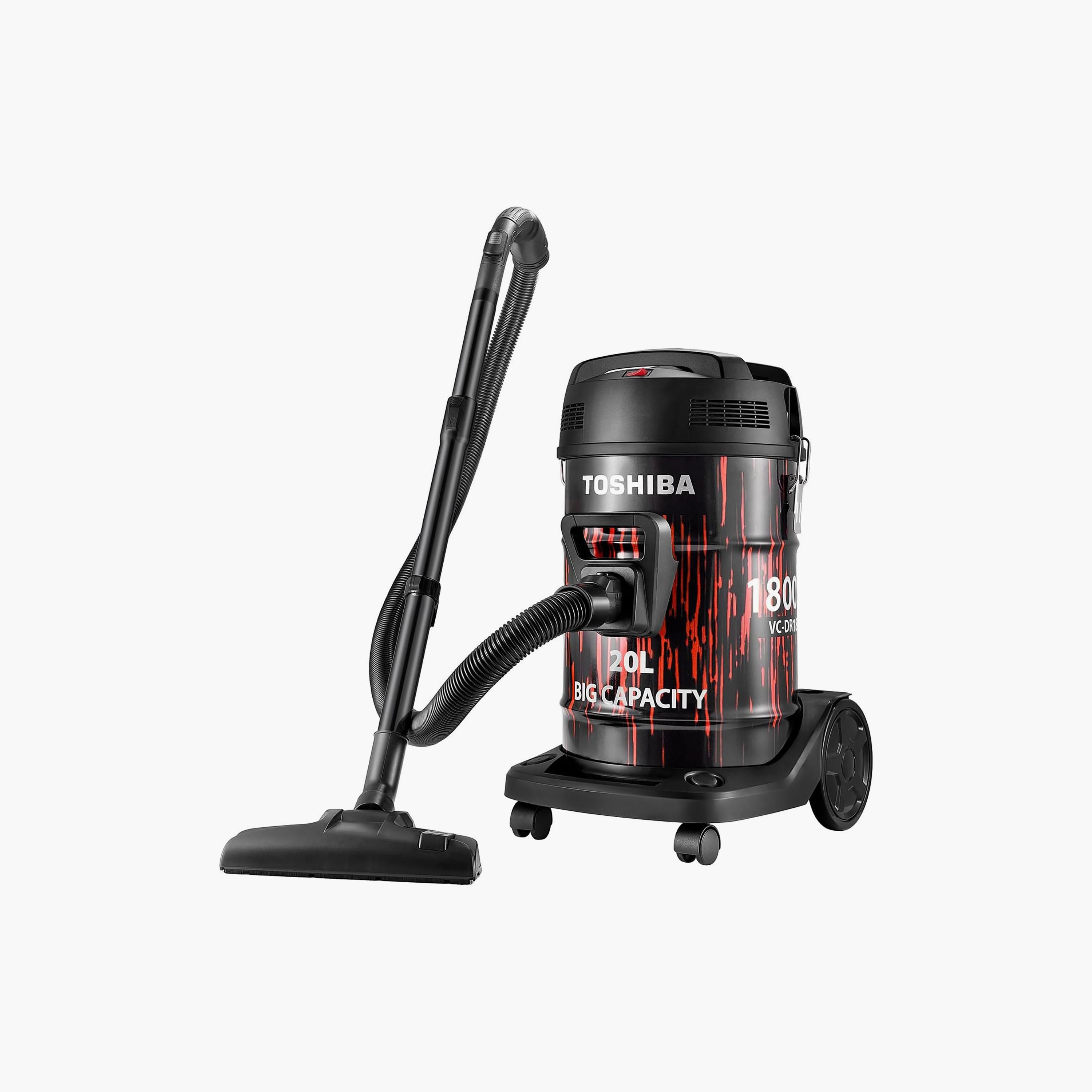 مكنسة كهربائية توشيبا برميل 1800 واط سعة 20 لتر مع خاصية المنفاخ | VC-DR180ABF-household-appliances-homeappliances-vacuumcleaners-image-1