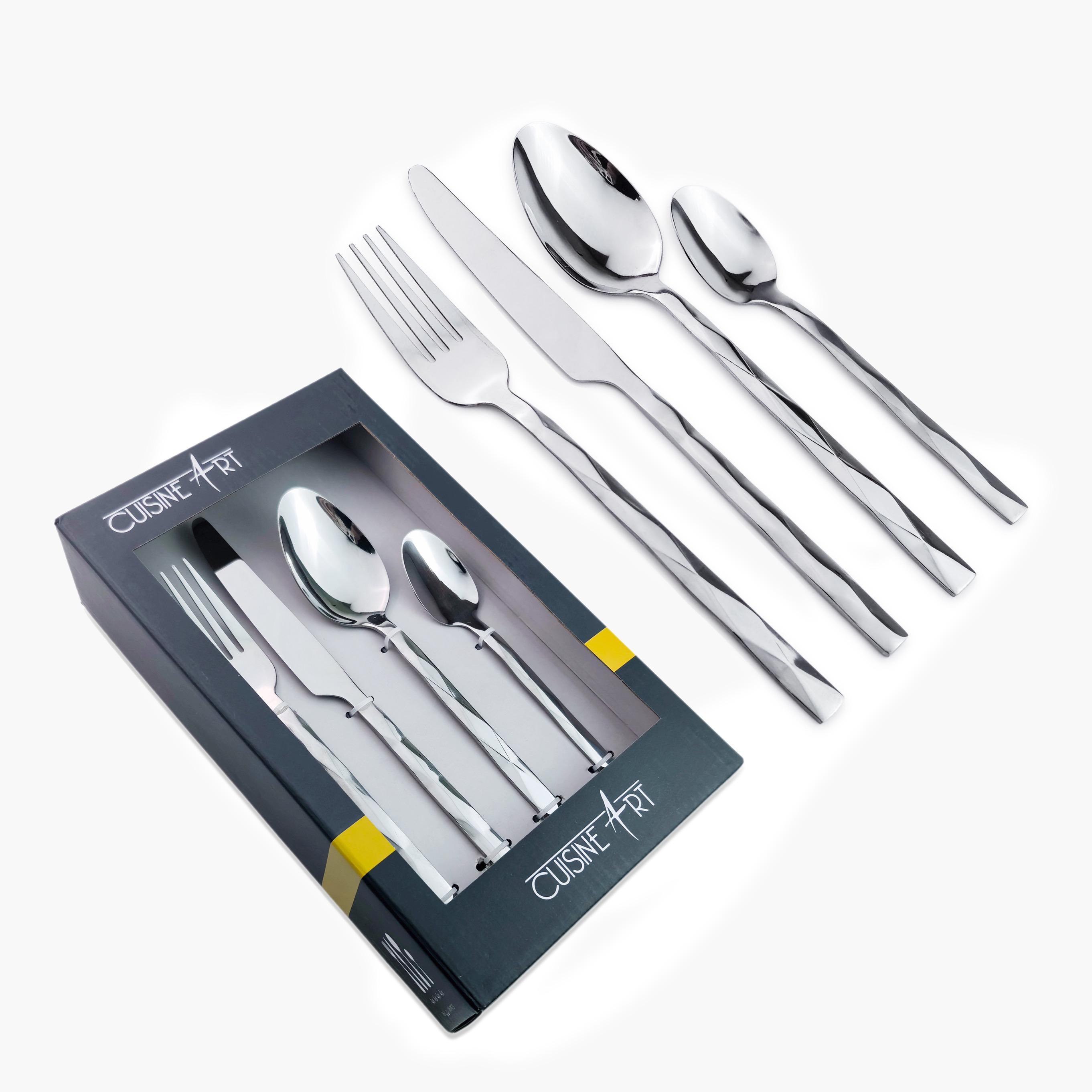 Cuisine Art Dima 16-Piece Stainless Steel Cutlery Set - Serves 4